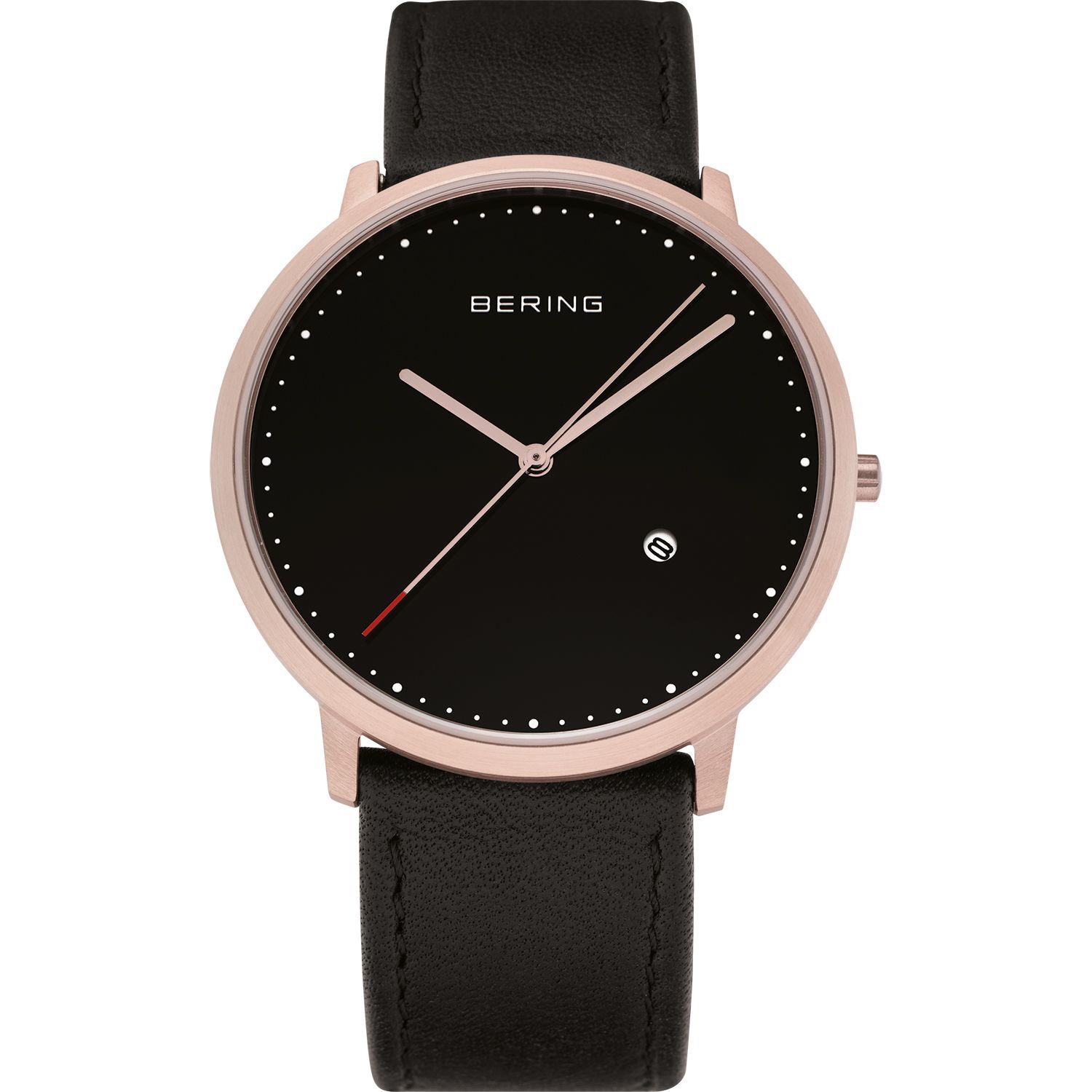 Bering 11139-462 - мужские наручные часы из коллекции Classic Bering 11139-462 - мужские наручные часы из коллекции ClassicBering<br>мужские, сапфировое стекло, корпус из нерж. стали с покрытием pvd розового цвета , ремешок из кожи теленка черного цвета, циферблат черного цвета, центральная секундная стрелка, с числовым календарем<br><br>Бренд: Bering<br>Модель: Bering 11139-462<br>Артикул: 11139-462<br>Вариант артикула: ber-11139-462<br>Коллекция: Classic<br>Подколлекция: None<br>Страна: Дания<br>Пол: мужские<br>Тип механизма: кварцевые<br>Механизм: None<br>Количество камней: None<br>Автоподзавод: None<br>Источник энергии: от батарейки<br>Срок службы элемента питания: None<br>Дисплей: стрелки<br>Цифры: отсутствуют<br>Водозащита: WR 50<br>Противоударные: None<br>Материал корпуса: нерж. сталь, PVD покрытие: позолота (полное)<br>Материал браслета: кожа (теленок)<br>Материал безеля: None<br>Стекло: сапфировое<br>Антибликовое покрытие: None<br>Цвет корпуса: розовое золото<br>Цвет браслета: черный<br>Цвет циферблата: None<br>Цвет безеля: None<br>Размеры: 39x7 мм<br>Диаметр: 39 мм<br>Диаметр корпуса: None<br>Толщина: None<br>Ширина ремешка: None<br>Вес: None<br>Спорт-функции: None<br>Подсветка: None<br>Вставка: None<br>Отображение даты: число<br>Хронограф: None<br>Таймер: None<br>Термометр: None<br>Хронометр: None<br>GPS: None<br>Радиосинхронизация: None<br>Барометр: None<br>Скелетон: None<br>Дополнительная информация: None<br>Дополнительные функции: None