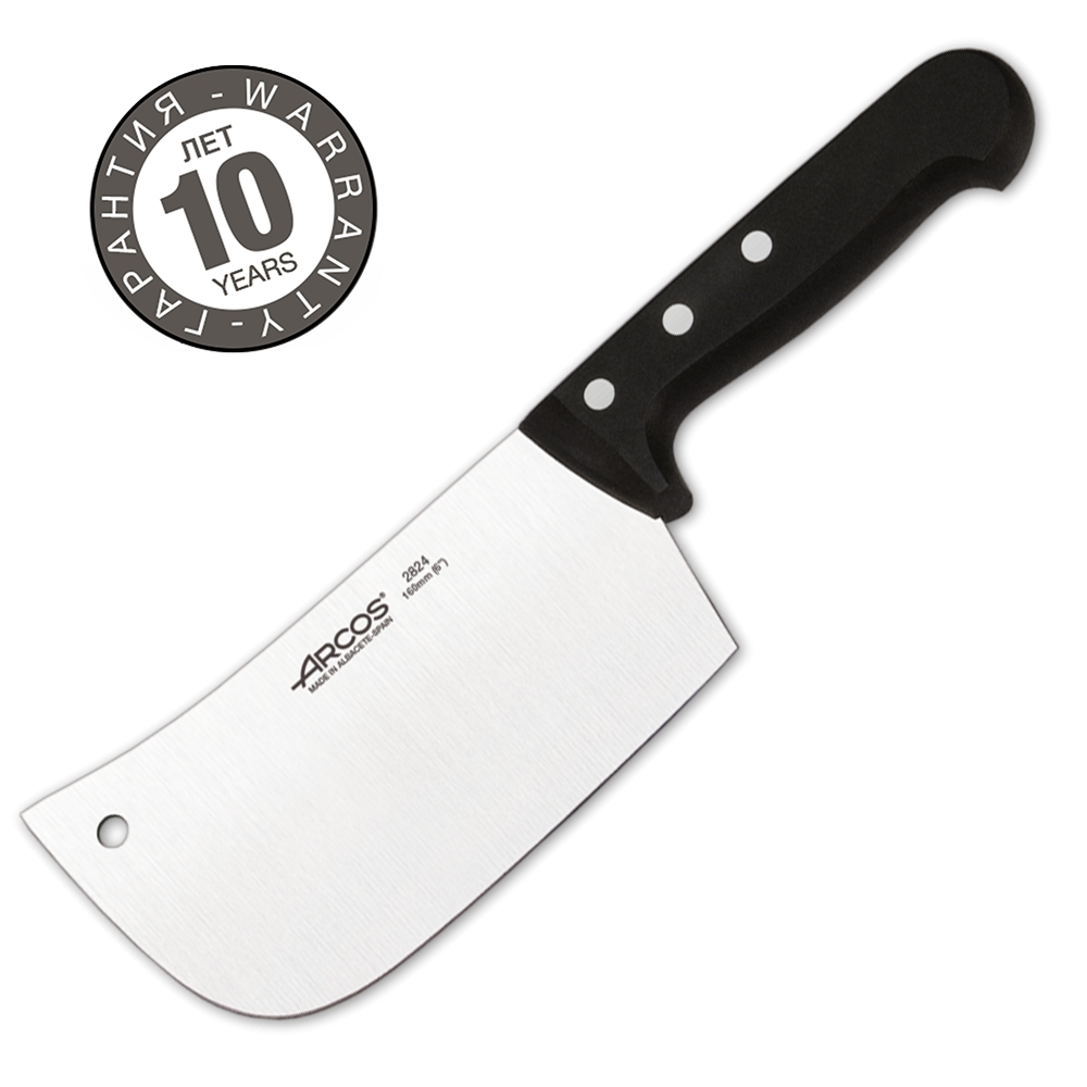 Нож кухонный для рубки мяса 16 см ARCOS Universal арт. 2824-B Нож кухонный для рубки мяса 16 см ARCOS Universal арт. 2824-BArcos (Испания)<br>Нож кухонный для рубки мяса 16 см ARCOS Universal арт. 2824-B<br> <br>Классический дизайн, привычный цвет, оптимальные, формы, прочные и долговечные лезвия, изготовленные из высококачественной нержавеющей стали NITRUM®, удобные рукоятки с полиоксиметиленовыми накладками — все это блестяще воплощено в кухонных ножах серии Universal.<br> <br>Официальный продавец ARCOS<br>