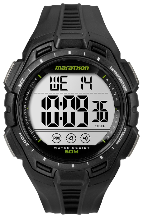 Timex TW5K94800 - мужские наручные часы из коллекции Marathon Timex TW5K94800 - мужские наручные часы из коллекции MarathonTimex<br><br><br>Бренд: Timex<br>Модель: Timex TW5K94800<br>Артикул: TW5K94800<br>Вариант артикула: None<br>Коллекция: Marathon<br>Подколлекция: None<br>Страна: США<br>Пол: мужские<br>Тип механизма: кварцевые<br>Механизм: None<br>Количество камней: None<br>Автоподзавод: None<br>Источник энергии: от батарейки<br>Срок службы элемента питания: None<br>Дисплей: цифры<br>Цифры: None<br>Водозащита: WR 50<br>Противоударные: None<br>Материал корпуса: пластик<br>Материал браслета: пластик<br>Материал безеля: None<br>Стекло: пластиковое<br>Антибликовое покрытие: None<br>Цвет корпуса: None<br>Цвет браслета: None<br>Цвет циферблата: None<br>Цвет безеля: None<br>Размеры: 42x14 мм<br>Диаметр: None<br>Диаметр корпуса: None<br>Толщина: None<br>Ширина ремешка: None<br>Вес: None<br>Спорт-функции: секундомер, таймер обратного отсчета<br>Подсветка: дисплея<br>Вставка: None<br>Отображение даты: число, день недели<br>Хронограф: None<br>Таймер: None<br>Термометр: None<br>Хронометр: None<br>GPS: None<br>Радиосинхронизация: None<br>Барометр: None<br>Скелетон: None<br>Дополнительная информация: None<br>Дополнительные функции: второй часовой пояс, будильник