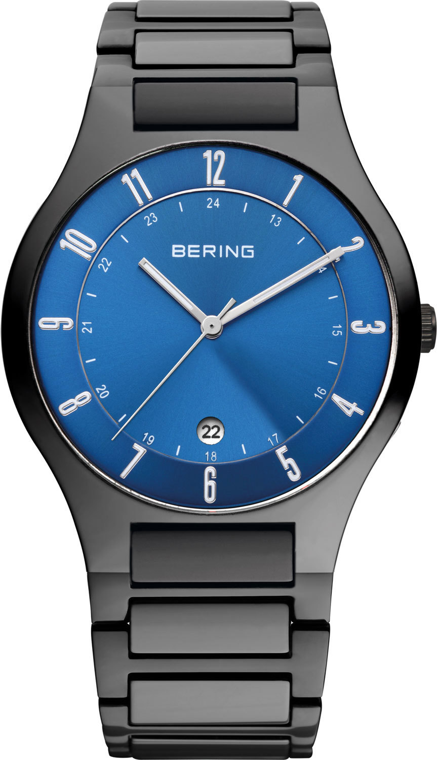 Bering 11739-727 - мужские наручные часы из коллекции Titanium Bering 11739-727 - мужские наручные часы из коллекции TitaniumBering<br>full titanium, мужские, сапфировое стекло, корпус из титана, браслет из титана, циферблат синий, центральная секундная стрелка, с числовым календарем<br><br>Бренд: Bering<br>Модель: Bering 11739-727<br>Артикул: 11739-727<br>Вариант артикула: ber-11739-727<br>Коллекция: Titanium<br>Подколлекция: None<br>Страна: Дания<br>Пол: мужские<br>Тип механизма: кварцевые<br>Механизм: None<br>Количество камней: None<br>Автоподзавод: None<br>Источник энергии: от батарейки<br>Срок службы элемента питания: None<br>Дисплей: стрелки<br>Цифры: арабские<br>Водозащита: WR 50<br>Противоударные: None<br>Материал корпуса: титан, PVD покрытие (полное)<br>Материал браслета: титан + керамика, PVD покрытие (полное)<br>Материал безеля: None<br>Стекло: сапфировое<br>Антибликовое покрытие: None<br>Цвет корпуса: черный<br>Цвет браслета: черный<br>Цвет циферблата: None<br>Цвет безеля: None<br>Размеры: 39 мм<br>Диаметр: 39 мм<br>Диаметр корпуса: None<br>Толщина: None<br>Ширина ремешка: None<br>Вес: None<br>Спорт-функции: None<br>Подсветка: стрелок<br>Вставка: None<br>Отображение даты: число<br>Хронограф: None<br>Таймер: None<br>Термометр: None<br>Хронометр: None<br>GPS: None<br>Радиосинхронизация: None<br>Барометр: None<br>Скелетон: None<br>Дополнительная информация: None<br>Дополнительные функции: None