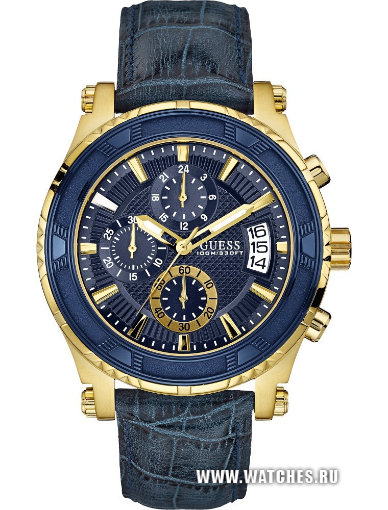 GUESS W0673G2 - мужские наручные часы GUESS W0673G2 - мужские наручные часыGUESS<br><br><br>Бренд: GUESS<br>Модель: GUESS W0673G2<br>Артикул: W0673G2<br>Вариант артикула: None<br>Коллекция: None<br>Подколлекция: None<br>Страна: США<br>Пол: мужские<br>Тип механизма: кварцевые<br>Механизм: None<br>Количество камней: None<br>Автоподзавод: None<br>Источник энергии: от батарейки<br>Срок службы элемента питания: None<br>Дисплей: стрелки<br>Цифры: отсутствуют<br>Водозащита: WR 100<br>Противоударные: None<br>Материал корпуса: нерж. сталь, IP покрытие: позолота (частичное)<br>Материал браслета: кожа (не указан)<br>Материал безеля: None<br>Стекло: минеральное<br>Антибликовое покрытие: None<br>Цвет корпуса: None<br>Цвет браслета: None<br>Цвет циферблата: None<br>Цвет безеля: None<br>Размеры: 46.5x12.8 мм<br>Диаметр: None<br>Диаметр корпуса: None<br>Толщина: None<br>Ширина ремешка: None<br>Вес: None<br>Спорт-функции: секундомер<br>Подсветка: стрелок<br>Вставка: None<br>Отображение даты: число<br>Хронограф: есть<br>Таймер: None<br>Термометр: None<br>Хронометр: None<br>GPS: None<br>Радиосинхронизация: None<br>Барометр: None<br>Скелетон: None<br>Дополнительная информация: None<br>Дополнительные функции: None