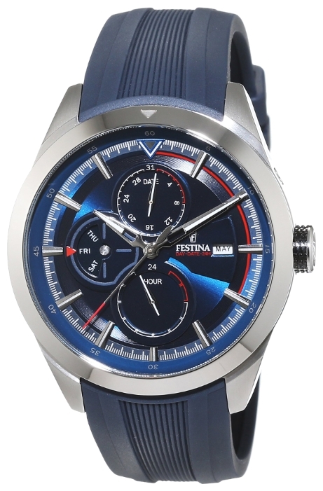 Festina F16829.2 - мужские наручные часы Festina F16829.2 - мужские наручные часыFestina<br><br><br>Бренд: Festina<br>Модель: Festina F16829/2<br>Артикул: F16829.2<br>Вариант артикула: None<br>Коллекция: None<br>Подколлекция: None<br>Страна: Испания<br>Пол: мужские<br>Тип механизма: кварцевые<br>Механизм: M6P8B<br>Количество камней: None<br>Автоподзавод: None<br>Источник энергии: от батарейки<br>Срок службы элемента питания: None<br>Дисплей: стрелки<br>Цифры: отсутствуют<br>Водозащита: WR 50<br>Противоударные: None<br>Материал корпуса: нерж. сталь<br>Материал браслета: каучук<br>Материал безеля: None<br>Стекло: минеральное<br>Антибликовое покрытие: None<br>Цвет корпуса: None<br>Цвет браслета: None<br>Цвет циферблата: None<br>Цвет безеля: None<br>Размеры: 42x11 мм<br>Диаметр: None<br>Диаметр корпуса: None<br>Толщина: None<br>Ширина ремешка: None<br>Вес: None<br>Спорт-функции: None<br>Подсветка: стрелок<br>Вставка: None<br>Отображение даты: число, месяц, день недели<br>Хронограф: None<br>Таймер: None<br>Термометр: None<br>Хронометр: None<br>GPS: None<br>Радиосинхронизация: None<br>Барометр: None<br>Скелетон: None<br>Дополнительная информация: None<br>Дополнительные функции: None