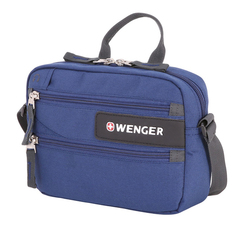 Сумка для документов Wenger, цвет синий, полиэстер 600D, 23x5x18 см