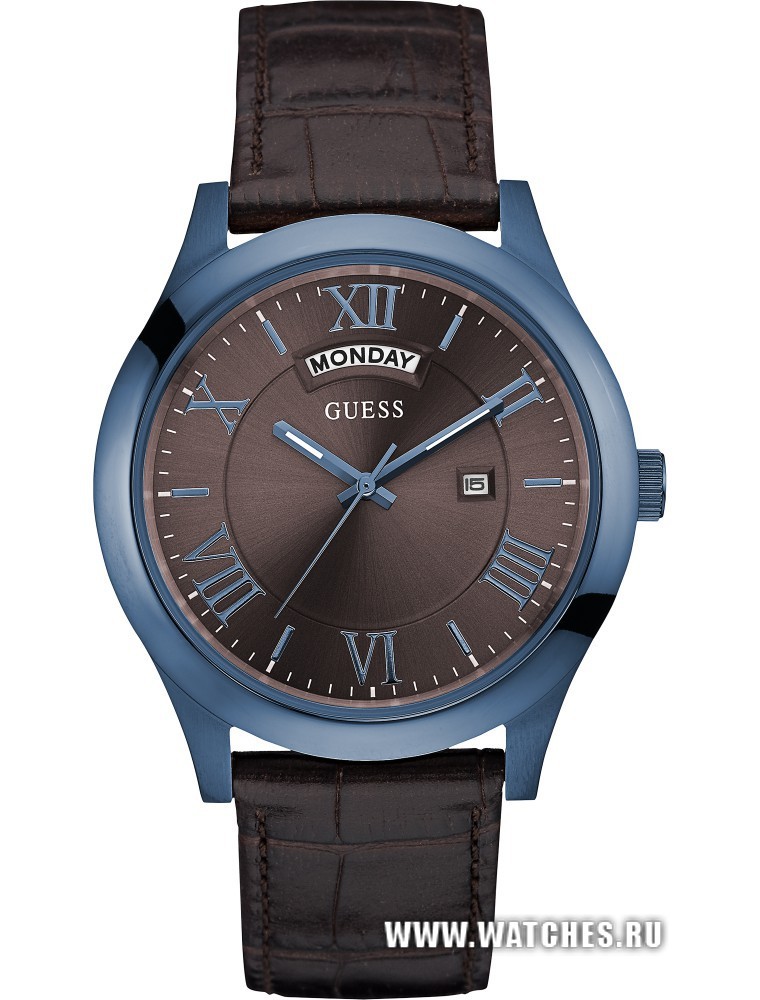 GUESS W0792G6 - мужские наручные часы GUESS W0792G6 - мужские наручные часыGUESS<br><br><br>Бренд: GUESS<br>Модель: GUESS W0792G6<br>Артикул: W0792G6<br>Вариант артикула: None<br>Коллекция: None<br>Подколлекция: None<br>Страна: США<br>Пол: мужские<br>Тип механизма: кварцевые<br>Механизм: None<br>Количество камней: None<br>Автоподзавод: None<br>Источник энергии: от батарейки<br>Срок службы элемента питания: None<br>Дисплей: стрелки<br>Цифры: римские<br>Водозащита: WR 50<br>Противоударные: None<br>Материал корпуса: нерж. сталь, полное покрытие корпуса<br>Материал браслета: кожа (не указан)<br>Материал безеля: None<br>Стекло: минеральное<br>Антибликовое покрытие: None<br>Цвет корпуса: None<br>Цвет браслета: None<br>Цвет циферблата: None<br>Цвет безеля: None<br>Размеры: 44x11 мм<br>Диаметр: None<br>Диаметр корпуса: None<br>Толщина: None<br>Ширина ремешка: None<br>Вес: None<br>Спорт-функции: None<br>Подсветка: стрелок<br>Вставка: None<br>Отображение даты: число, день недели<br>Хронограф: None<br>Таймер: None<br>Термометр: None<br>Хронометр: None<br>GPS: None<br>Радиосинхронизация: None<br>Барометр: None<br>Скелетон: None<br>Дополнительная информация: None<br>Дополнительные функции: None
