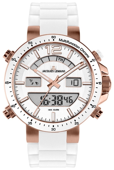 Jacques Lemans 1-1712Q - мужские наручные часы Jacques Lemans 1-1712Q - мужские наручные часыJacques Lemans<br><br><br>Бренд: Jacques Lemans<br>Модель: Jacques Lemans 1-1712Q<br>Артикул: 1-1712Q<br>Вариант артикула: None<br>Коллекция: None<br>Подколлекция: None<br>Страна: Австрия<br>Пол: мужские<br>Тип механизма: кварцевые<br>Механизм: None<br>Количество камней: None<br>Автоподзавод: None<br>Источник энергии: от батарейки<br>Срок службы элемента питания: None<br>Дисплей: стрелки + цифры<br>Цифры: арабские<br>Водозащита: WR 10<br>Противоударные: None<br>Материал корпуса: нерж. сталь, IP покрытие: позолота (частичное)<br>Материал браслета: силикон<br>Материал безеля: None<br>Стекло: Crystex<br>Антибликовое покрытие: None<br>Цвет корпуса: None<br>Цвет браслета: None<br>Цвет циферблата: None<br>Цвет безеля: None<br>Размеры: 46 мм<br>Диаметр: None<br>Диаметр корпуса: None<br>Толщина: None<br>Ширина ремешка: None<br>Вес: None<br>Спорт-функции: секундомер<br>Подсветка: стрелок<br>Вставка: None<br>Отображение даты: вечный календарь, число, день недели<br>Хронограф: есть<br>Таймер: None<br>Термометр: None<br>Хронометр: None<br>GPS: None<br>Радиосинхронизация: None<br>Барометр: None<br>Скелетон: None<br>Дополнительная информация: None<br>Дополнительные функции: будильник