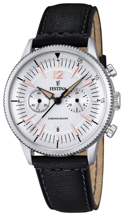 Festina F16870.1 - мужские наручные часы Festina F16870.1 - мужские наручные часыFestina<br><br><br>Бренд: Festina<br>Модель: Festina F16870/1<br>Артикул: F16870.1<br>Вариант артикула: None<br>Коллекция: None<br>Подколлекция: None<br>Страна: Испания<br>Пол: мужские<br>Тип механизма: кварцевые<br>Механизм: MOS21<br>Количество камней: None<br>Автоподзавод: None<br>Источник энергии: от батарейки<br>Срок службы элемента питания: None<br>Дисплей: стрелки<br>Цифры: арабские<br>Водозащита: WR 50<br>Противоударные: None<br>Материал корпуса: нерж. сталь<br>Материал браслета: кожа<br>Материал безеля: None<br>Стекло: минеральное<br>Антибликовое покрытие: None<br>Цвет корпуса: None<br>Цвет браслета: None<br>Цвет циферблата: None<br>Цвет безеля: None<br>Размеры: 41 мм<br>Диаметр: None<br>Диаметр корпуса: None<br>Толщина: None<br>Ширина ремешка: None<br>Вес: None<br>Спорт-функции: секундомер<br>Подсветка: None<br>Вставка: None<br>Отображение даты: число<br>Хронограф: есть<br>Таймер: None<br>Термометр: None<br>Хронометр: None<br>GPS: None<br>Радиосинхронизация: None<br>Барометр: None<br>Скелетон: None<br>Дополнительная информация: None<br>Дополнительные функции: None