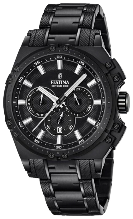 Festina F16969.1 - мужские наручные часы Festina F16969.1 - мужские наручные часыFestina<br><br><br>Бренд: Festina<br>Модель: Festina F16969/1<br>Артикул: F16969.1<br>Вариант артикула: None<br>Коллекция: None<br>Подколлекция: None<br>Страна: Испания<br>Пол: мужские<br>Тип механизма: кварцевые<br>Механизм: M0S20<br>Количество камней: None<br>Автоподзавод: None<br>Источник энергии: от батарейки<br>Срок службы элемента питания: None<br>Дисплей: стрелки<br>Цифры: отсутствуют<br>Водозащита: WR 100<br>Противоударные: None<br>Материал корпуса: нерж. сталь, полное покрытие корпуса<br>Материал браслета: нерж. сталь, полное дополнительное покрытие<br>Материал безеля: None<br>Стекло: минеральное<br>Антибликовое покрытие: None<br>Цвет корпуса: None<br>Цвет браслета: None<br>Цвет циферблата: None<br>Цвет безеля: None<br>Размеры: 44x54x14 мм<br>Диаметр: None<br>Диаметр корпуса: None<br>Толщина: None<br>Ширина ремешка: None<br>Вес: None<br>Спорт-функции: секундомер<br>Подсветка: стрелок<br>Вставка: None<br>Отображение даты: число<br>Хронограф: есть<br>Таймер: None<br>Термометр: None<br>Хронометр: None<br>GPS: None<br>Радиосинхронизация: None<br>Барометр: None<br>Скелетон: None<br>Дополнительная информация: None<br>Дополнительные функции: None