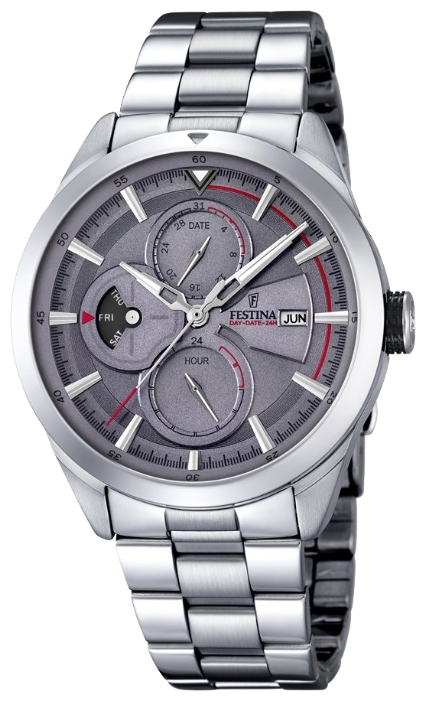 Festina F16828.3 - мужские наручные часы Festina F16828.3 - мужские наручные часыFestina<br><br><br>Бренд: Festina<br>Модель: Festina F16828/3<br>Артикул: F16828.3<br>Вариант артикула: None<br>Коллекция: None<br>Подколлекция: None<br>Страна: Испания<br>Пол: мужские<br>Тип механизма: кварцевые<br>Механизм: M6P8B<br>Количество камней: None<br>Автоподзавод: None<br>Источник энергии: от батарейки<br>Срок службы элемента питания: None<br>Дисплей: стрелки<br>Цифры: отсутствуют<br>Водозащита: WR 50<br>Противоударные: None<br>Материал корпуса: нерж. сталь<br>Материал браслета: нерж. сталь<br>Материал безеля: None<br>Стекло: минеральное<br>Антибликовое покрытие: None<br>Цвет корпуса: None<br>Цвет браслета: None<br>Цвет циферблата: None<br>Цвет безеля: None<br>Размеры: 42x11 мм<br>Диаметр: None<br>Диаметр корпуса: None<br>Толщина: None<br>Ширина ремешка: None<br>Вес: None<br>Спорт-функции: None<br>Подсветка: стрелок<br>Вставка: None<br>Отображение даты: число, месяц, день недели<br>Хронограф: None<br>Таймер: None<br>Термометр: None<br>Хронометр: None<br>GPS: None<br>Радиосинхронизация: None<br>Барометр: None<br>Скелетон: None<br>Дополнительная информация: None<br>Дополнительные функции: None
