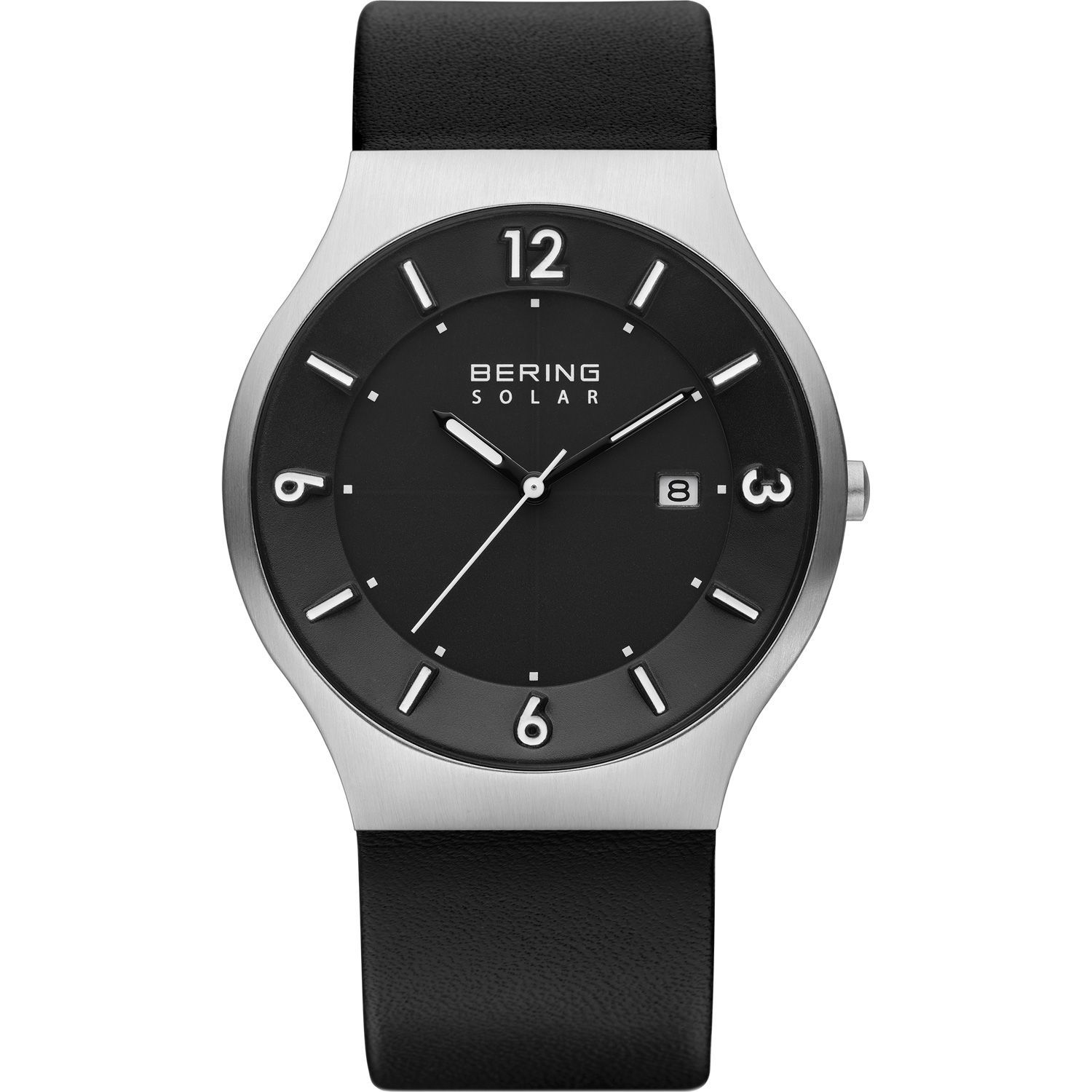 Bering 14440-402 - мужские наручные часы из коллекции Solar Bering 14440-402 - мужские наручные часы из коллекции SolarBering<br>solar ,мужские, солнечная батарея , сапфировое стекло, корпус из стали , ремешок из кожи черного цвета , циферблат черного цвета, секундная стрелка , с числовым календарем<br><br>Бренд: Bering<br>Модель: Bering 14440-402<br>Артикул: 14440-402<br>Вариант артикула: ber-14440-402<br>Коллекция: Solar<br>Подколлекция: None<br>Страна: Дания<br>Пол: мужские<br>Тип механизма: кварцевые<br>Механизм: None<br>Количество камней: None<br>Автоподзавод: None<br>Источник энергии: от батарейки<br>Срок службы элемента питания: None<br>Дисплей: стрелки<br>Цифры: арабские<br>Водозащита: WR 50<br>Противоударные: None<br>Материал корпуса: нерж. сталь<br>Материал браслета: кожа (не указан)<br>Материал безеля: None<br>Стекло: сапфировое<br>Антибликовое покрытие: None<br>Цвет корпуса: серебристый<br>Цвет браслета: черный<br>Цвет циферблата: None<br>Цвет безеля: None<br>Размеры: 40x9 мм<br>Диаметр: 40 мм<br>Диаметр корпуса: None<br>Толщина: None<br>Ширина ремешка: None<br>Вес: None<br>Спорт-функции: None<br>Подсветка: стрелок<br>Вставка: None<br>Отображение даты: число<br>Хронограф: None<br>Таймер: None<br>Термометр: None<br>Хронометр: None<br>GPS: None<br>Радиосинхронизация: None<br>Барометр: None<br>Скелетон: None<br>Дополнительная информация: None<br>Дополнительные функции: None