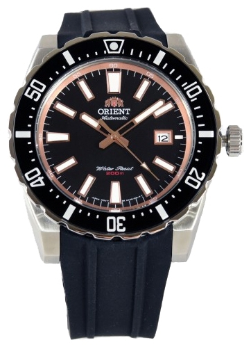 Orient AC09003B / FAC09003B0 - мужские наручные часы Orient AC09003B / FAC09003B0 - мужские наручные часыORIENT<br><br><br>Бренд: ORIENT<br>Модель: ORIENT AC09003B<br>Артикул: AC09003B<br>Вариант артикула: FAC09003B0<br>Коллекция: None<br>Подколлекция: None<br>Страна: Япония<br>Пол: мужские<br>Тип механизма: механические<br>Механизм: F67<br>Количество камней: None<br>Автоподзавод: есть<br>Источник энергии: пружинный механизм<br>Срок службы элемента питания: None<br>Дисплей: стрелки<br>Цифры: отсутствуют<br>Водозащита: WR 200<br>Противоударные: None<br>Материал корпуса: нерж. сталь, PVD покрытие (частичное)<br>Материал браслета: каучук<br>Материал безеля: None<br>Стекло: минеральное<br>Антибликовое покрытие: None<br>Цвет корпуса: None<br>Цвет браслета: None<br>Цвет циферблата: None<br>Цвет безеля: None<br>Размеры: None<br>Диаметр: None<br>Диаметр корпуса: 46<br>Толщина: None<br>Ширина ремешка: 24 см<br>Вес: None<br>Спорт-функции: None<br>Подсветка: стрелок<br>Вставка: None<br>Отображение даты: число<br>Хронограф: None<br>Таймер: None<br>Термометр: None<br>Хронометр: None<br>GPS: None<br>Радиосинхронизация: None<br>Барометр: None<br>Скелетон: None<br>Дополнительная информация: None<br>Дополнительные функции: None