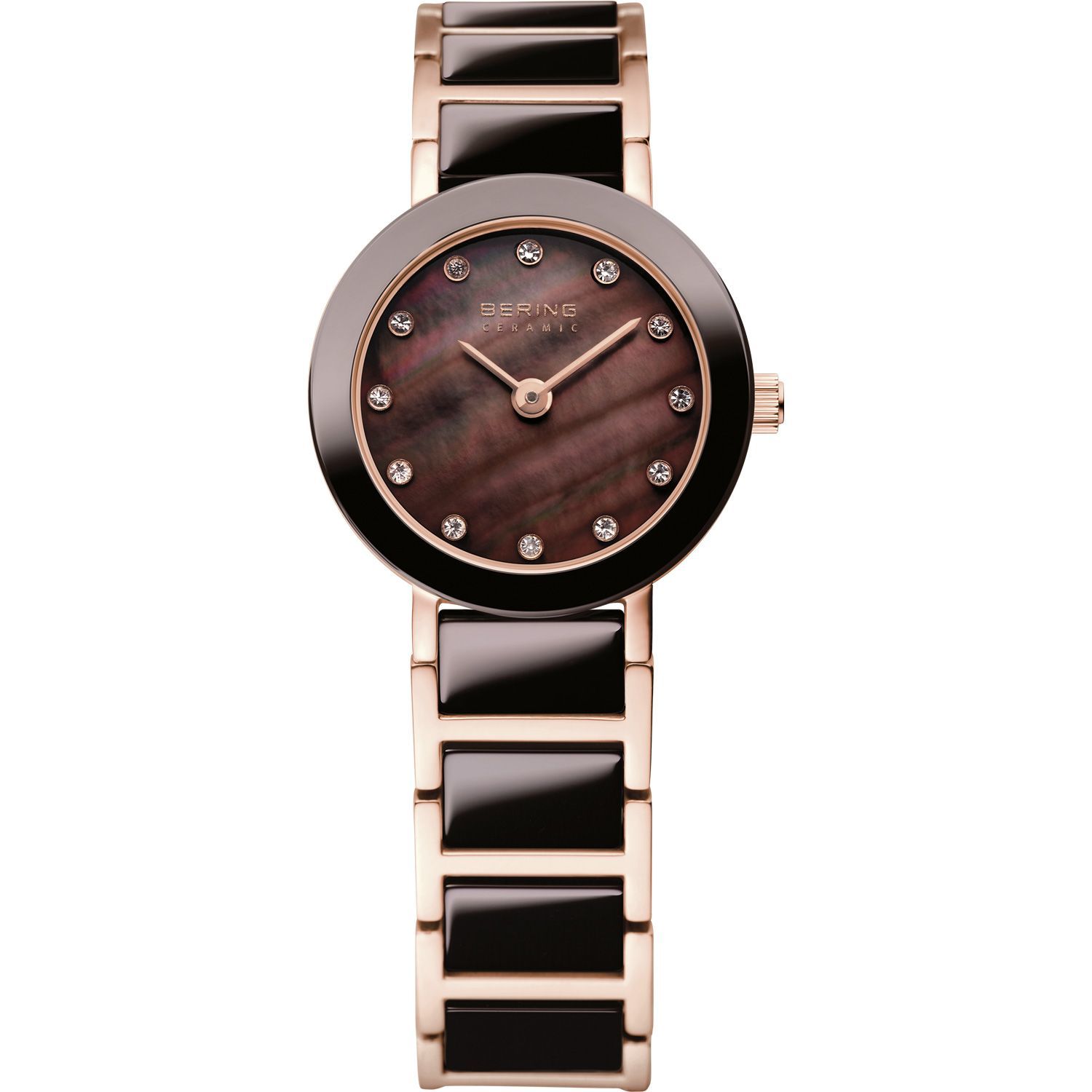 Bering 11422-765 - женские наручные часы Bering 11422-765 - женские наручные часыBering<br>rose gold, женские, сапфировое стекло,шоколадная керамика, корпус из нерж. стали с покрытием pvd цвета розового золота с безелем из керамики коричневого цвета, браслет из нерж. стали с покрытием pvd цвета розового золота со вставками из керамики коричневого цвета, циферблат перламутровый коричневого цвета с 12-ю кристаллами swarovski<br><br>Бренд: Bering<br>Модель: Bering 11422-765<br>Артикул: 11422-765<br>Вариант артикула: ber-11422-765<br>Коллекция: None<br>Подколлекция: None<br>Страна: Дания<br>Пол: женские<br>Тип механизма: кварцевые<br>Механизм: None<br>Количество камней: None<br>Автоподзавод: None<br>Источник энергии: от батарейки<br>Срок службы элемента питания: None<br>Дисплей: стрелки<br>Цифры: отсутствуют<br>Водозащита: WR 50<br>Противоударные: None<br>Материал корпуса: нерж. сталь + керамика, PVD покрытие: позолота (частичное)<br>Материал браслета: нерж. сталь + керамика, PVD покрытие (частичное): позолота<br>Материал безеля: None<br>Стекло: сапфировое<br>Антибликовое покрытие: None<br>Цвет корпуса: None<br>Цвет браслета: None<br>Цвет циферблата: None<br>Цвет безеля: None<br>Размеры: 22 мм<br>Диаметр: None<br>Диаметр корпуса: None<br>Толщина: None<br>Ширина ремешка: None<br>Вес: None<br>Спорт-функции: None<br>Подсветка: None<br>Вставка: кристаллы Swarovski<br>Отображение даты: None<br>Хронограф: None<br>Таймер: None<br>Термометр: None<br>Хронометр: None<br>GPS: None<br>Радиосинхронизация: None<br>Барометр: None<br>Скелетон: None<br>Дополнительная информация: None<br>Дополнительные функции: None