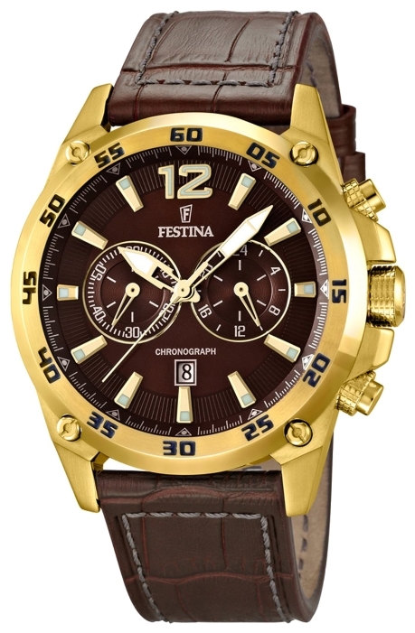 Festina F16880.2 - мужские наручные часы Festina F16880.2 - мужские наручные часыFestina<br><br><br>Бренд: Festina<br>Модель: Festina F16880/2<br>Артикул: F16880.2<br>Вариант артикула: None<br>Коллекция: None<br>Подколлекция: None<br>Страна: Испания<br>Пол: мужские<br>Тип механизма: кварцевые<br>Механизм: M0S21<br>Количество камней: None<br>Автоподзавод: None<br>Источник энергии: от батарейки<br>Срок службы элемента питания: None<br>Дисплей: стрелки<br>Цифры: арабские<br>Водозащита: WR 100<br>Противоударные: None<br>Материал корпуса: нерж. сталь, PVD покрытие (полное)<br>Материал браслета: кожа<br>Материал безеля: None<br>Стекло: минеральное<br>Антибликовое покрытие: None<br>Цвет корпуса: None<br>Цвет браслета: None<br>Цвет циферблата: None<br>Цвет безеля: None<br>Размеры: 47x53x13 мм<br>Диаметр: None<br>Диаметр корпуса: None<br>Толщина: None<br>Ширина ремешка: None<br>Вес: None<br>Спорт-функции: секундомер<br>Подсветка: стрелок<br>Вставка: None<br>Отображение даты: число<br>Хронограф: есть<br>Таймер: None<br>Термометр: None<br>Хронометр: None<br>GPS: None<br>Радиосинхронизация: None<br>Барометр: None<br>Скелетон: None<br>Дополнительная информация: None<br>Дополнительные функции: None
