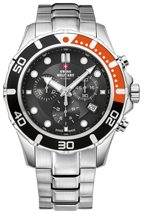 Swiss Military by Chrono SM34044.02 - мужские наручные часы из коллекции Кварцевые хронографы Swiss Military by Chrono SM34044.02 - мужские наручные часы из коллекции Кварцевые хронографыSwiss Military by Chrono<br><br><br>Бренд: Swiss Military by Chrono<br>Модель: Swiss Military by Chrono SM34044.02<br>Артикул: SM34044.02<br>Вариант артикула: None<br>Коллекция: Кварцевые хронографы<br>Подколлекция: None<br>Страна: Швейцария<br>Пол: мужские<br>Тип механизма: None<br>Механизм: None<br>Количество камней: None<br>Автоподзавод: None<br>Источник энергии: от батарейки<br>Срок службы элемента питания: None<br>Дисплей: стрелки<br>Цифры: отсутствуют<br>Водозащита: None<br>Противоударные: None<br>Материал корпуса: нерж. сталь<br>Материал браслета: нерж. сталь<br>Материал безеля: None<br>Стекло: минеральное<br>Антибликовое покрытие: None<br>Цвет корпуса: None<br>Цвет браслета: None<br>Цвет циферблата: None<br>Цвет безеля: None<br>Размеры: None<br>Диаметр: None<br>Диаметр корпуса: None<br>Толщина: кварцевые<br>Ширина ремешка: None<br>Вес: None<br>Спорт-функции: секундомер<br>Подсветка: стрелок<br>Вставка: None<br>Отображение даты: число<br>Хронограф: есть<br>Таймер: None<br>Термометр: None<br>Хронометр: None<br>GPS: None<br>Радиосинхронизация: None<br>Барометр: None<br>Скелетон: None<br>Дополнительная информация: None<br>Дополнительные функции: None