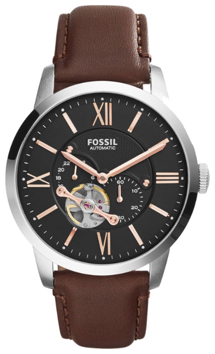 Fossil ME3061 - мужские наручные часы из коллекции Fashion Fossil ME3061 - мужские наручные часы из коллекции FashionFossil<br><br><br>Бренд: Fossil<br>Модель: Fossil ME3061<br>Артикул: ME3061<br>Вариант артикула: None<br>Коллекция: Fashion<br>Подколлекция: None<br>Страна: США<br>Пол: мужские<br>Тип механизма: механические<br>Механизм: None<br>Количество камней: None<br>Автоподзавод: есть<br>Источник энергии: пружинный механизм<br>Срок службы элемента питания: None<br>Дисплей: стрелки<br>Цифры: римские<br>Водозащита: WR 50<br>Противоударные: None<br>Материал корпуса: нерж. сталь<br>Материал браслета: кожа (не указан)<br>Материал безеля: None<br>Стекло: минеральное<br>Антибликовое покрытие: None<br>Цвет корпуса: None<br>Цвет браслета: None<br>Цвет циферблата: None<br>Цвет безеля: None<br>Размеры: 44x12 мм<br>Диаметр: None<br>Диаметр корпуса: None<br>Толщина: None<br>Ширина ремешка: None<br>Вес: None<br>Спорт-функции: None<br>Подсветка: None<br>Вставка: None<br>Отображение даты: None<br>Хронограф: None<br>Таймер: None<br>Термометр: None<br>Хронометр: None<br>GPS: None<br>Радиосинхронизация: None<br>Барометр: None<br>Скелетон: да<br>Дополнительная информация: None<br>Дополнительные функции: None