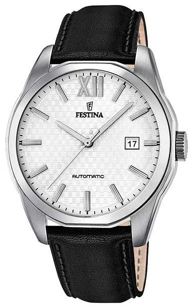 Festina F16885.2 - мужские наручные часы Festina F16885.2 - мужские наручные часыFestina<br><br><br>Бренд: Festina<br>Модель: Festina F16885/2<br>Артикул: F16885.2<br>Вариант артикула: None<br>Коллекция: None<br>Подколлекция: None<br>Страна: Испания<br>Пол: мужские<br>Тип механизма: механические<br>Механизм: Miyota 821A<br>Количество камней: None<br>Автоподзавод: None<br>Источник энергии: пружинный механизм<br>Срок службы элемента питания: None<br>Дисплей: стрелки<br>Цифры: римские<br>Водозащита: WR 100<br>Противоударные: None<br>Материал корпуса: нерж. сталь<br>Материал браслета: кожа (не указан)<br>Материал безеля: None<br>Стекло: минеральное<br>Антибликовое покрытие: None<br>Цвет корпуса: None<br>Цвет браслета: None<br>Цвет циферблата: None<br>Цвет безеля: None<br>Размеры: 42 мм<br>Диаметр: None<br>Диаметр корпуса: None<br>Толщина: None<br>Ширина ремешка: None<br>Вес: None<br>Спорт-функции: None<br>Подсветка: стрелок<br>Вставка: None<br>Отображение даты: число<br>Хронограф: None<br>Таймер: None<br>Термометр: None<br>Хронометр: None<br>GPS: None<br>Радиосинхронизация: None<br>Барометр: None<br>Скелетон: None<br>Дополнительная информация: None<br>Дополнительные функции: None