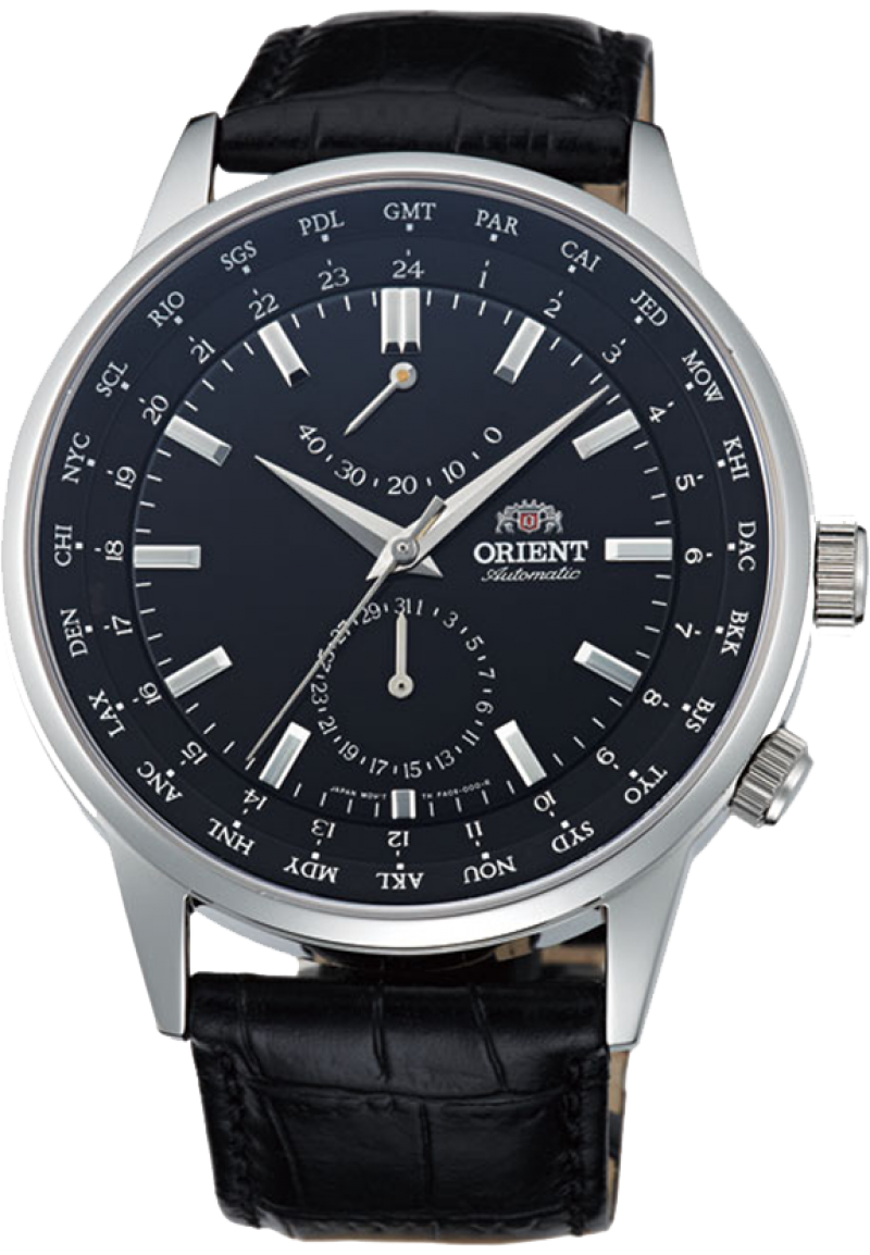 Orient FA06002B / FFA06002B0 - мужские наручные часы Orient FA06002B / FFA06002B0 - мужские наручные часыORIENT<br><br><br>Бренд: ORIENT<br>Модель: ORIENT FA06002B<br>Артикул: FA06002B<br>Вариант артикула: FFA06002B0<br>Коллекция: None<br>Подколлекция: None<br>Страна: Япония<br>Пол: мужские<br>Тип механизма: механические<br>Механизм: ORIENT 46K40<br>Количество камней: None<br>Автоподзавод: есть<br>Источник энергии: пружинный механизм<br>Срок службы элемента питания: None<br>Дисплей: стрелки<br>Цифры: отсутствуют<br>Водозащита: WR 50<br>Противоударные: None<br>Материал корпуса: нерж. сталь<br>Материал браслета: кожа<br>Материал безеля: None<br>Стекло: сапфировое<br>Антибликовое покрытие: есть<br>Цвет корпуса: None<br>Цвет браслета: None<br>Цвет циферблата: None<br>Цвет безеля: None<br>Размеры: 43.5x12.1 мм<br>Диаметр: None<br>Диаметр корпуса: None<br>Толщина: None<br>Ширина ремешка: None<br>Вес: None<br>Спорт-функции: None<br>Подсветка: None<br>Вставка: None<br>Отображение даты: число<br>Хронограф: None<br>Таймер: None<br>Термометр: None<br>Хронометр: None<br>GPS: None<br>Радиосинхронизация: None<br>Барометр: None<br>Скелетон: None<br>Дополнительная информация: прозрачная задняя крышка<br>Дополнительные функции: индикатор запаса хода, второй часовой пояс