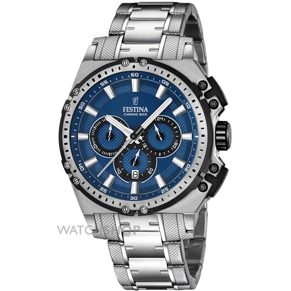 Festina F16968.2 - мужские наручные часы из коллекции Chrono Bike Festina F16968.2 - мужские наручные часы из коллекции Chrono BikeFestina<br><br><br>Бренд: Festina<br>Модель: Festina F16968/2<br>Артикул: F16968.2<br>Вариант артикула: None<br>Коллекция: Chrono Bike<br>Подколлекция: None<br>Страна: Испания<br>Пол: мужские<br>Тип механизма: кварцевые<br>Механизм: M0S20<br>Количество камней: None<br>Автоподзавод: None<br>Источник энергии: от батарейки<br>Срок службы элемента питания: None<br>Дисплей: стрелки<br>Цифры: отсутствуют<br>Водозащита: WR 100<br>Противоударные: None<br>Материал корпуса: нерж. сталь<br>Материал браслета: нерж. сталь<br>Материал безеля: None<br>Стекло: минеральное<br>Антибликовое покрытие: None<br>Цвет корпуса: None<br>Цвет браслета: None<br>Цвет циферблата: None<br>Цвет безеля: None<br>Размеры: None<br>Диаметр: None<br>Диаметр корпуса: 44<br>Толщина: 14 мм<br>Ширина ремешка: None<br>Вес: 182 г<br>Спорт-функции: секундомер<br>Подсветка: стрелок<br>Вставка: None<br>Отображение даты: число<br>Хронограф: есть<br>Таймер: None<br>Термометр: None<br>Хронометр: None<br>GPS: None<br>Радиосинхронизация: None<br>Барометр: None<br>Скелетон: None<br>Дополнительная информация: None<br>Дополнительные функции: None