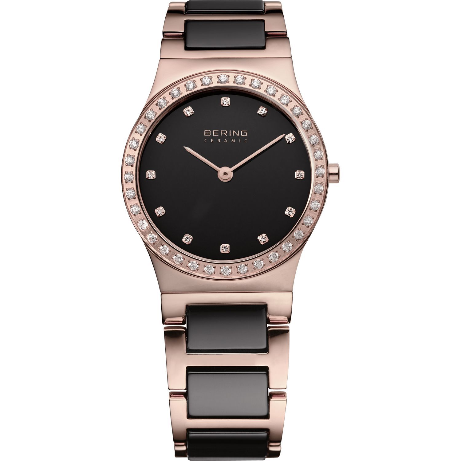 Bering 32430-746 - женские наручные часы из коллекции Ceramic Bering 32430-746 - женские наручные часы из коллекции CeramicBering<br>женские, сапфировое стекло, шоколадная керамика, корпус из нерж. стали с покрытием pvd цвета розового золота , безель с 36-ю кристаллами из стекла белого цвета, браслет из нерж. стали со вставками из керамики коричневого цвета, циферблат перламутровый коричневого цвета с 12-ю кристаллами swarovski<br><br>Бренд: Bering<br>Модель: Bering 32430-746<br>Артикул: 32430-746<br>Вариант артикула: ber-32430-746<br>Коллекция: Ceramic<br>Подколлекция: None<br>Страна: Дания<br>Пол: женские<br>Тип механизма: кварцевые<br>Механизм: None<br>Количество камней: None<br>Автоподзавод: None<br>Источник энергии: от батарейки<br>Срок службы элемента питания: None<br>Дисплей: стрелки<br>Цифры: отсутствуют<br>Водозащита: WR 30<br>Противоударные: None<br>Материал корпуса: нерж. сталь, PVD покрытие (полное)<br>Материал браслета: нерж. сталь + керамика, PVD покрытие (частичное)<br>Материал безеля: None<br>Стекло: сапфировое<br>Антибликовое покрытие: None<br>Цвет корпуса: розовое золото<br>Цвет браслета: розовое золото<br>Цвет циферблата: None<br>Цвет безеля: None<br>Размеры: 30x7 мм<br>Диаметр: 30 мм<br>Диаметр корпуса: None<br>Толщина: None<br>Ширина ремешка: None<br>Вес: None<br>Спорт-функции: None<br>Подсветка: None<br>Вставка: кристаллы Swarovski<br>Отображение даты: None<br>Хронограф: None<br>Таймер: None<br>Термометр: None<br>Хронометр: None<br>GPS: None<br>Радиосинхронизация: None<br>Барометр: None<br>Скелетон: None<br>Дополнительная информация: None<br>Дополнительные функции: None