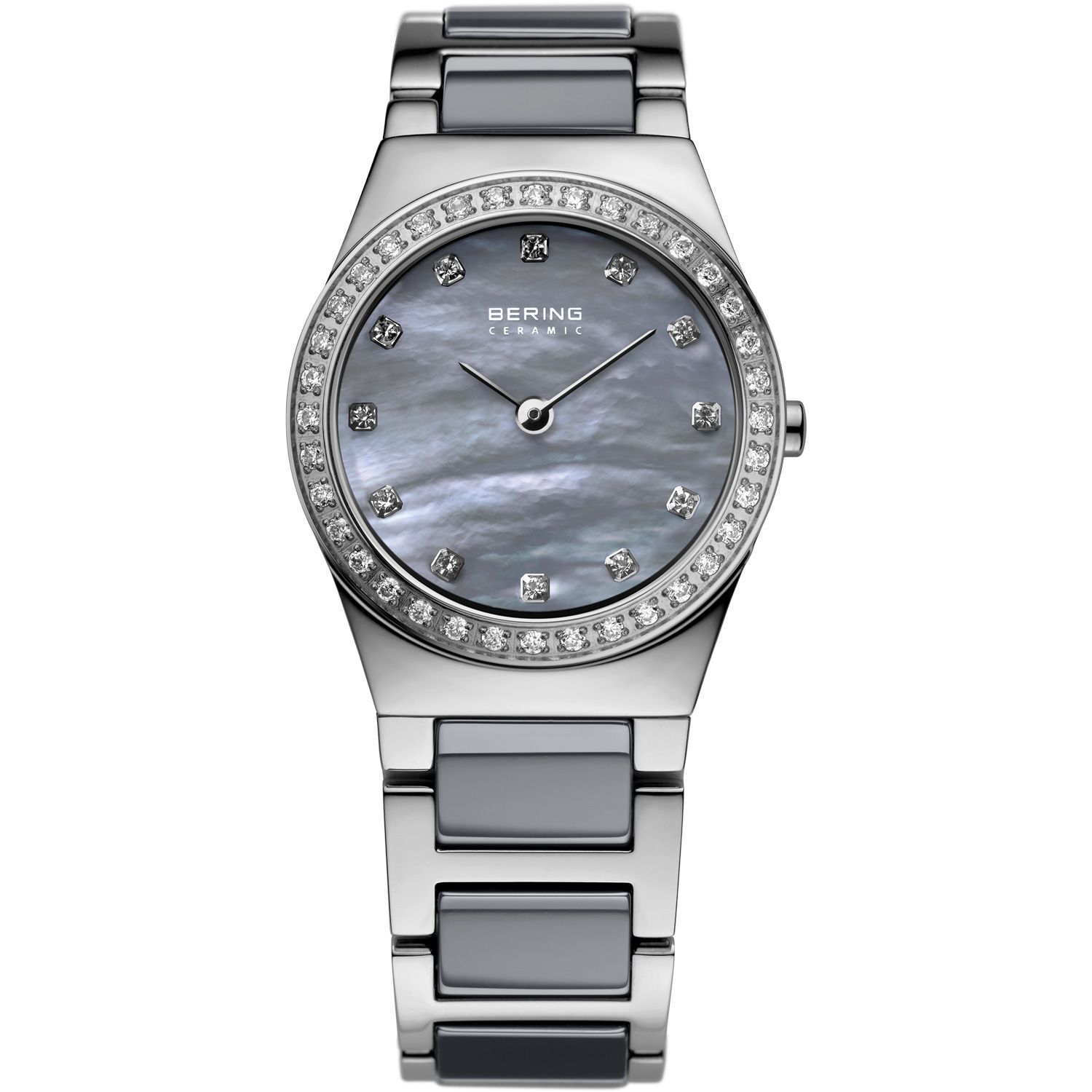 Bering 32426-789 - женские наручные часы из коллекции Ceramic Bering 32426-789 - женские наручные часы из коллекции CeramicBering<br>серая керамика , перламутровый циферблат, сапфировое стекло<br><br>Бренд: Bering<br>Модель: Bering 32426-789<br>Артикул: 32426-789<br>Вариант артикула: ber-32426-789<br>Коллекция: Ceramic<br>Подколлекция: None<br>Страна: Дания<br>Пол: женские<br>Тип механизма: кварцевые<br>Механизм: None<br>Количество камней: None<br>Автоподзавод: None<br>Источник энергии: от батарейки<br>Срок службы элемента питания: None<br>Дисплей: стрелки<br>Цифры: отсутствуют<br>Водозащита: WR 30<br>Противоударные: None<br>Материал корпуса: нерж. сталь<br>Материал браслета: нерж. сталь + керамика<br>Материал безеля: None<br>Стекло: сапфировое<br>Антибликовое покрытие: есть<br>Цвет корпуса: серебристый<br>Цвет браслета: серебрянный<br>Цвет циферблата: None<br>Цвет безеля: None<br>Размеры: 26 мм<br>Диаметр: 26 мм<br>Диаметр корпуса: None<br>Толщина: None<br>Ширина ремешка: None<br>Вес: None<br>Спорт-функции: None<br>Подсветка: None<br>Вставка: кристаллы Swarovski<br>Отображение даты: None<br>Хронограф: None<br>Таймер: None<br>Термометр: None<br>Хронометр: None<br>GPS: None<br>Радиосинхронизация: None<br>Барометр: None<br>Скелетон: None<br>Дополнительная информация: None<br>Дополнительные функции: None