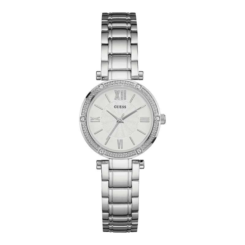 GUESS W0767L1 - женские наручные часы из коллекции Iconic GUESS W0767L1 - женские наручные часы из коллекции IconicGUESS<br><br><br>Бренд: GUESS<br>Модель: GUESS W0767L1<br>Артикул: W0767L1<br>Вариант артикула: None<br>Коллекция: Iconic<br>Подколлекция: None<br>Страна: США<br>Пол: женские<br>Тип механизма: кварцевые<br>Механизм: None<br>Количество камней: None<br>Автоподзавод: None<br>Источник энергии: от батарейки<br>Срок службы элемента питания: None<br>Дисплей: стрелки<br>Цифры: римские<br>Водозащита: WR 30<br>Противоударные: None<br>Материал корпуса: нерж. сталь<br>Материал браслета: нерж. сталь<br>Материал безеля: None<br>Стекло: минеральное<br>Антибликовое покрытие: None<br>Цвет корпуса: серебро<br>Цвет браслета: серебро<br>Цвет циферблата: белый<br>Цвет безеля: None<br>Размеры: 30 мм<br>Диаметр: None<br>Диаметр корпуса: None<br>Толщина: None<br>Ширина ремешка: None<br>Вес: None<br>Спорт-функции: None<br>Подсветка: None<br>Вставка: None<br>Отображение даты: None<br>Хронограф: None<br>Таймер: None<br>Термометр: None<br>Хронометр: None<br>GPS: None<br>Радиосинхронизация: None<br>Барометр: None<br>Скелетон: None<br>Дополнительная информация: None<br>Дополнительные функции: None