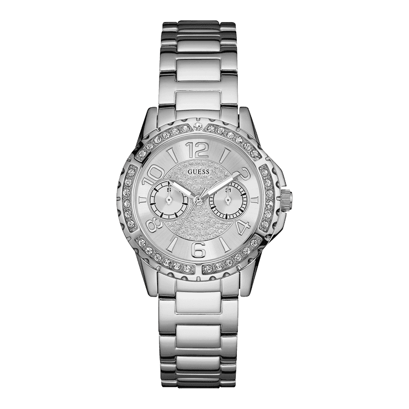 GUESS W0705L1 - женские наручные часы из коллекции Iconic GUESS W0705L1 - женские наручные часы из коллекции IconicGUESS<br><br><br>Бренд: GUESS<br>Модель: GUESS W0705L1<br>Артикул: W0705L1<br>Вариант артикула: None<br>Коллекция: Iconic<br>Подколлекция: None<br>Страна: США<br>Пол: женские<br>Тип механизма: кварцевые<br>Механизм: None<br>Количество камней: None<br>Автоподзавод: None<br>Источник энергии: от батарейки<br>Срок службы элемента питания: None<br>Дисплей: стрелки<br>Цифры: арабские<br>Водозащита: WR 50<br>Противоударные: None<br>Материал корпуса: нерж. сталь<br>Материал браслета: нерж. сталь<br>Материал безеля: None<br>Стекло: минеральное<br>Антибликовое покрытие: None<br>Цвет корпуса: серебро<br>Цвет браслета: серебро<br>Цвет циферблата: серебро<br>Цвет безеля: None<br>Размеры: 36x11 мм<br>Диаметр: None<br>Диаметр корпуса: None<br>Толщина: None<br>Ширина ремешка: None<br>Вес: None<br>Спорт-функции: None<br>Подсветка: стрелок<br>Вставка: None<br>Отображение даты: число, день недели<br>Хронограф: None<br>Таймер: None<br>Термометр: None<br>Хронометр: None<br>GPS: None<br>Радиосинхронизация: None<br>Барометр: None<br>Скелетон: None<br>Дополнительная информация: None<br>Дополнительные функции: None