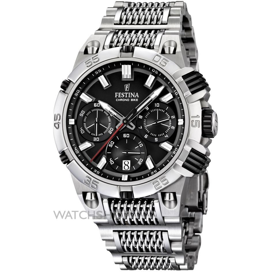 Festina F16774.4 - мужские наручные часы из коллекции Chrono Bike Festina F16774.4 - мужские наручные часы из коллекции Chrono BikeFestina<br><br><br>Бренд: Festina<br>Модель: Festina F16774/4<br>Артикул: F16774.4<br>Вариант артикула: None<br>Коллекция: Chrono Bike<br>Подколлекция: None<br>Страна: Испания<br>Пол: мужские<br>Тип механизма: кварцевые<br>Механизм: M6S20<br>Количество камней: None<br>Автоподзавод: None<br>Источник энергии: от батарейки<br>Срок службы элемента питания: None<br>Дисплей: стрелки<br>Цифры: отсутствуют<br>Водозащита: WR 100<br>Противоударные: None<br>Материал корпуса: нерж. сталь<br>Материал браслета: нерж. сталь<br>Материал безеля: None<br>Стекло: минеральное<br>Антибликовое покрытие: None<br>Цвет корпуса: None<br>Цвет браслета: None<br>Цвет циферблата: None<br>Цвет безеля: None<br>Размеры: 44 мм<br>Диаметр: None<br>Диаметр корпуса: None<br>Толщина: None<br>Ширина ремешка: None<br>Вес: None<br>Спорт-функции: секундомер<br>Подсветка: стрелок<br>Вставка: None<br>Отображение даты: число<br>Хронограф: есть<br>Таймер: None<br>Термометр: None<br>Хронометр: None<br>GPS: None<br>Радиосинхронизация: None<br>Барометр: None<br>Скелетон: None<br>Дополнительная информация: None<br>Дополнительные функции: None