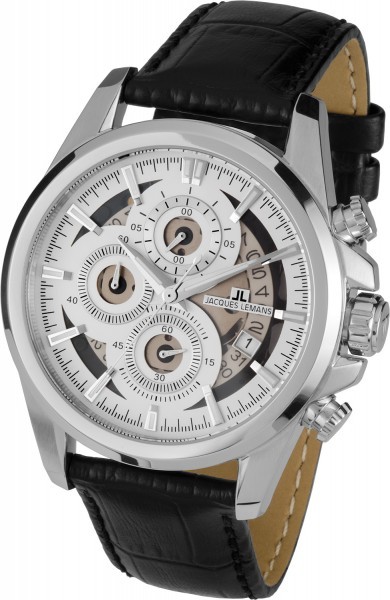 Jacques Lemans 1-1847B - мужские наручные часы из коллекции Liverpool Jacques Lemans 1-1847B - мужские наручные часы из коллекции LiverpoolJacques Lemans<br><br><br>Бренд: Jacques Lemans<br>Модель: Jacques Lemans 1-1847B<br>Артикул: 1-1847B<br>Вариант артикула: None<br>Коллекция: Liverpool<br>Подколлекция: None<br>Страна: Австрия<br>Пол: мужские<br>Тип механизма: кварцевые<br>Механизм: None<br>Количество камней: None<br>Автоподзавод: None<br>Источник энергии: от батарейки<br>Срок службы элемента питания: None<br>Дисплей: стрелки<br>Цифры: отсутствуют<br>Водозащита: WR 10<br>Противоударные: None<br>Материал корпуса: нерж. сталь<br>Материал браслета: кожа<br>Материал безеля: None<br>Стекло: Crystex<br>Антибликовое покрытие: None<br>Цвет корпуса: None<br>Цвет браслета: None<br>Цвет циферблата: None<br>Цвет безеля: None<br>Размеры: 46 мм<br>Диаметр: None<br>Диаметр корпуса: None<br>Толщина: None<br>Ширина ремешка: None<br>Вес: None<br>Спорт-функции: секундомер<br>Подсветка: стрелок<br>Вставка: None<br>Отображение даты: число<br>Хронограф: есть<br>Таймер: None<br>Термометр: None<br>Хронометр: None<br>GPS: None<br>Радиосинхронизация: None<br>Барометр: None<br>Скелетон: None<br>Дополнительная информация: None<br>Дополнительные функции: None