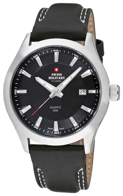 Swiss Military by Chrono SM34024.05 - мужские наручные часы из коллекции Кварцевые часы Swiss Military by Chrono SM34024.05 - мужские наручные часы из коллекции Кварцевые часыSwiss Military by Chrono<br><br><br>Бренд: Swiss Military by Chrono<br>Модель: Swiss Military by Chrono SM34024.05<br>Артикул: SM34024.05<br>Вариант артикула: None<br>Коллекция: Кварцевые часы<br>Подколлекция: None<br>Страна: Швейцария<br>Пол: мужские<br>Тип механизма: кварцевые<br>Механизм: ETA 955.412<br>Количество камней: None<br>Автоподзавод: None<br>Источник энергии: от батарейки<br>Срок службы элемента питания: None<br>Дисплей: стрелки<br>Цифры: отсутствуют<br>Водозащита: WR 50<br>Противоударные: есть<br>Материал корпуса: нерж. сталь<br>Материал браслета: кожа<br>Материал безеля: None<br>Стекло: минеральное<br>Антибликовое покрытие: None<br>Цвет корпуса: None<br>Цвет браслета: None<br>Цвет циферблата: None<br>Цвет безеля: None<br>Размеры: None<br>Диаметр: None<br>Диаметр корпуса: None<br>Толщина: None<br>Ширина ремешка: None<br>Вес: None<br>Спорт-функции: None<br>Подсветка: стрелок<br>Вставка: None<br>Отображение даты: число<br>Хронограф: None<br>Таймер: None<br>Термометр: None<br>Хронометр: None<br>GPS: None<br>Радиосинхронизация: None<br>Барометр: None<br>Скелетон: None<br>Дополнительная информация: None<br>Дополнительные функции: None