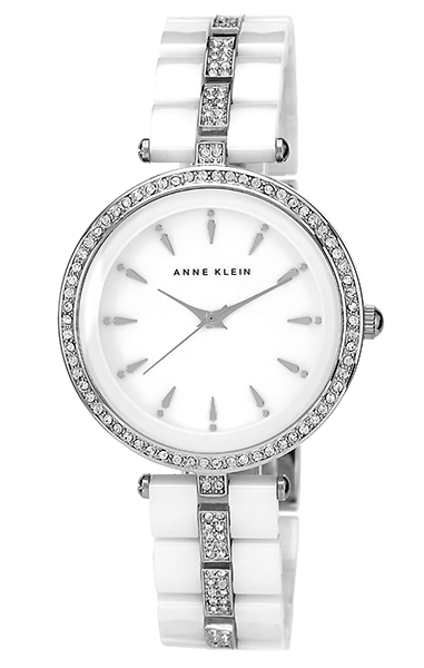 Anne Klein 1445WTSV - женские наручные часы из коллекции Ceramics Anne Klein 1445WTSV - женские наручные часы из коллекции CeramicsAnne Klein<br><br><br>Бренд: Anne Klein<br>Модель: Anne Klein 1445 WTSV<br>Артикул: 1445WTSV<br>Вариант артикула: None<br>Коллекция: Ceramics<br>Подколлекция: None<br>Страна: США<br>Пол: женские<br>Тип механизма: кварцевые<br>Механизм: None<br>Количество камней: None<br>Автоподзавод: None<br>Источник энергии: от батарейки<br>Срок службы элемента питания: None<br>Дисплей: стрелки<br>Цифры: отсутствуют<br>Водозащита: WR 30<br>Противоударные: None<br>Материал корпуса: нерж. сталь<br>Материал браслета: нерж. сталь + керамика<br>Материал безеля: None<br>Стекло: минеральное<br>Антибликовое покрытие: None<br>Цвет корпуса: None<br>Цвет браслета: None<br>Цвет циферблата: None<br>Цвет безеля: None<br>Размеры: 35x9 мм<br>Диаметр: None<br>Диаметр корпуса: None<br>Толщина: None<br>Ширина ремешка: None<br>Вес: None<br>Спорт-функции: None<br>Подсветка: None<br>Вставка: кристаллы Swarovski<br>Отображение даты: None<br>Хронограф: None<br>Таймер: None<br>Термометр: None<br>Хронометр: None<br>GPS: None<br>Радиосинхронизация: None<br>Барометр: None<br>Скелетон: None<br>Дополнительная информация: None<br>Дополнительные функции: None
