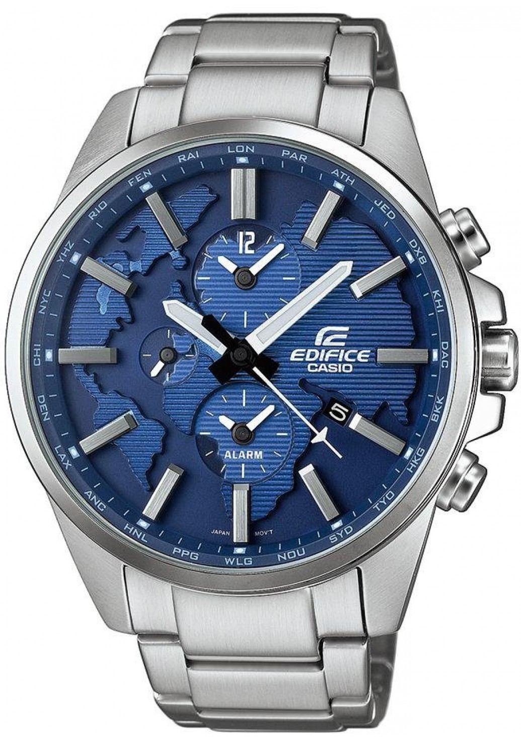 Casio Edifice ETD-300D-2A / ETD-300D-2AER - мужские наручные часы Casio Edifice ETD-300D-2A / ETD-300D-2AER - мужские наручные часыCasio<br><br><br>Бренд: Casio<br>Модель: Casio ETD-300D-2A<br>Артикул: ETD-300D-2A<br>Вариант артикула: ETD-300D-2AER<br>Коллекция: Edifice<br>Подколлекция: None<br>Страна: Япония<br>Пол: мужские<br>Тип механизма: кварцевые<br>Механизм: None<br>Количество камней: None<br>Автоподзавод: None<br>Источник энергии: от батарейки<br>Срок службы элемента питания: None<br>Дисплей: стрелки<br>Цифры: отсутствуют<br>Водозащита: WR 100<br>Противоударные: None<br>Материал корпуса: нерж. сталь<br>Материал браслета: нерж. сталь<br>Материал безеля: None<br>Стекло: минеральное<br>Антибликовое покрытие: None<br>Цвет корпуса: None<br>Цвет браслета: None<br>Цвет циферблата: None<br>Цвет безеля: None<br>Размеры: 46.3x51.8x12.9 мм<br>Диаметр: None<br>Диаметр корпуса: None<br>Толщина: None<br>Ширина ремешка: None<br>Вес: 168 г<br>Спорт-функции: None<br>Подсветка: стрелок<br>Вставка: None<br>Отображение даты: число<br>Хронограф: None<br>Таймер: None<br>Термометр: None<br>Хронометр: None<br>GPS: None<br>Радиосинхронизация: None<br>Барометр: None<br>Скелетон: None<br>Дополнительная информация: элемент питания SR927W<br>Дополнительные функции: индикатор запаса хода, второй часовой пояс, будильник (количество установок: 1)