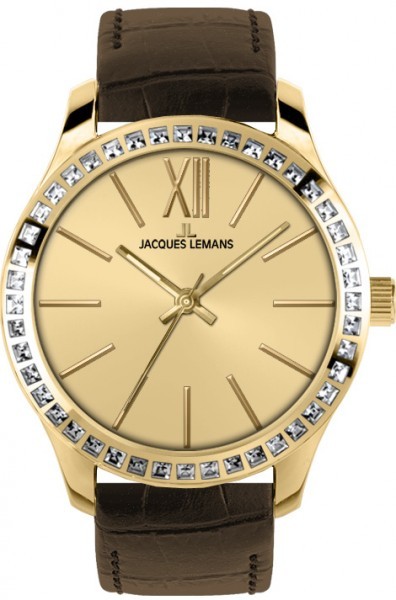 Jacques Lemans 1-1841C - женские наручные часы из коллекции Rome Jacques Lemans 1-1841C - женские наручные часы из коллекции RomeJacques Lemans<br><br><br>Бренд: Jacques Lemans<br>Модель: Jacques Lemans 1-1841C<br>Артикул: 1-1841C<br>Вариант артикула: None<br>Коллекция: Rome<br>Подколлекция: None<br>Страна: Австрия<br>Пол: женские<br>Тип механизма: кварцевые<br>Механизм: None<br>Количество камней: None<br>Автоподзавод: None<br>Источник энергии: от батарейки<br>Срок службы элемента питания: None<br>Дисплей: стрелки<br>Цифры: римские<br>Водозащита: WR 10<br>Противоударные: None<br>Материал корпуса: нерж. сталь, IP покрытие (полное)<br>Материал браслета: кожа<br>Материал безеля: None<br>Стекло: Crystex<br>Антибликовое покрытие: None<br>Цвет корпуса: None<br>Цвет браслета: None<br>Цвет циферблата: None<br>Цвет безеля: None<br>Размеры: 37 мм<br>Диаметр: None<br>Диаметр корпуса: None<br>Толщина: None<br>Ширина ремешка: None<br>Вес: None<br>Спорт-функции: None<br>Подсветка: None<br>Вставка: кристаллы Swarovski<br>Отображение даты: None<br>Хронограф: None<br>Таймер: None<br>Термометр: None<br>Хронометр: None<br>GPS: None<br>Радиосинхронизация: None<br>Барометр: None<br>Скелетон: None<br>Дополнительная информация: None<br>Дополнительные функции: None