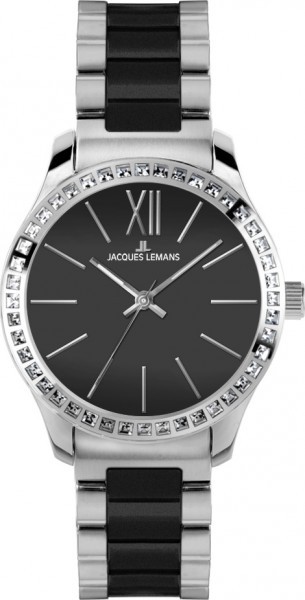 Jacques Lemans 1-1797A - женские наручные часы из коллекции Rome Jacques Lemans 1-1797A - женские наручные часы из коллекции RomeJacques Lemans<br><br><br>Бренд: Jacques Lemans<br>Модель: Jacques Lemans 1-1797A<br>Артикул: 1-1797A<br>Вариант артикула: None<br>Коллекция: Rome<br>Подколлекция: None<br>Страна: Австрия<br>Пол: женские<br>Тип механизма: кварцевые<br>Механизм: None<br>Количество камней: None<br>Автоподзавод: None<br>Источник энергии: от батарейки<br>Срок службы элемента питания: None<br>Дисплей: стрелки<br>Цифры: римские<br>Водозащита: WR 10<br>Противоударные: None<br>Материал корпуса: нерж. сталь<br>Материал браслета: нерж. сталь + керамика<br>Материал безеля: None<br>Стекло: Crystex<br>Антибликовое покрытие: None<br>Цвет корпуса: None<br>Цвет браслета: None<br>Цвет циферблата: None<br>Цвет безеля: None<br>Размеры: 37 мм<br>Диаметр: None<br>Диаметр корпуса: None<br>Толщина: None<br>Ширина ремешка: None<br>Вес: None<br>Спорт-функции: None<br>Подсветка: стрелок<br>Вставка: кристаллы Swarovski<br>Отображение даты: None<br>Хронограф: None<br>Таймер: None<br>Термометр: None<br>Хронометр: None<br>GPS: None<br>Радиосинхронизация: None<br>Барометр: None<br>Скелетон: None<br>Дополнительная информация: None<br>Дополнительные функции: None