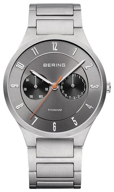 Bering 11539-779 - мужские наручные часы Bering 11539-779 - мужские наручные часыBering<br>мужские, сапфировое стекло, корпус из титана, браслет из титана, циферблат серого цвета, multifunction<br><br>Бренд: Bering<br>Модель: Bering 11539-779<br>Артикул: 11539-779<br>Вариант артикула: ber-11539-779<br>Коллекция: None<br>Подколлекция: None<br>Страна: Дания<br>Пол: мужские<br>Тип механизма: кварцевые<br>Механизм: None<br>Количество камней: None<br>Автоподзавод: None<br>Источник энергии: от батарейки<br>Срок службы элемента питания: None<br>Дисплей: стрелки<br>Цифры: арабские<br>Водозащита: WR 100<br>Противоударные: None<br>Материал корпуса: титан<br>Материал браслета: титан<br>Материал безеля: None<br>Стекло: сапфировое<br>Антибликовое покрытие: None<br>Цвет корпуса: None<br>Цвет браслета: None<br>Цвет циферблата: None<br>Цвет безеля: None<br>Размеры: 39 мм<br>Диаметр: None<br>Диаметр корпуса: None<br>Толщина: None<br>Ширина ремешка: None<br>Вес: None<br>Спорт-функции: None<br>Подсветка: стрелок<br>Вставка: None<br>Отображение даты: число, день недели<br>Хронограф: None<br>Таймер: None<br>Термометр: None<br>Хронометр: None<br>GPS: None<br>Радиосинхронизация: None<br>Барометр: None<br>Скелетон: None<br>Дополнительная информация: None<br>Дополнительные функции: None