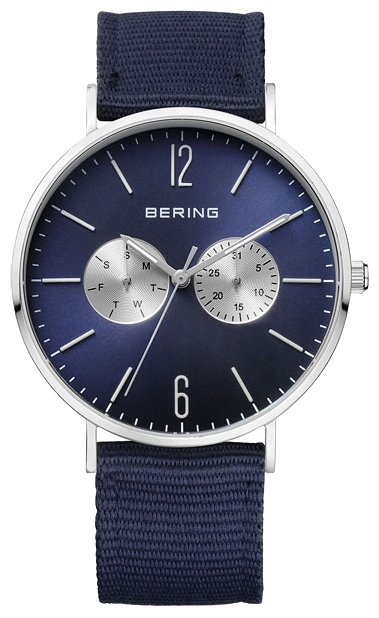 Bering 14240-507 - мужские наручные часы Bering 14240-507 - мужские наручные часыBering<br>мужские, сапфировое стекло, корпус из нерж. стали , ремешок синего цвета, циферблат синего цвета<br><br>Бренд: Bering<br>Модель: Bering 14240-507<br>Артикул: 14240-507<br>Вариант артикула: ber-14240-507<br>Коллекция: None<br>Подколлекция: None<br>Страна: Дания<br>Пол: мужские<br>Тип механизма: кварцевые<br>Механизм: None<br>Количество камней: None<br>Автоподзавод: None<br>Источник энергии: от батарейки<br>Срок службы элемента питания: None<br>Дисплей: стрелки<br>Цифры: арабские<br>Водозащита: WR 30<br>Противоударные: None<br>Материал корпуса: нерж. сталь<br>Материал браслета: текстиль<br>Материал безеля: None<br>Стекло: сапфировое<br>Антибликовое покрытие: None<br>Цвет корпуса: None<br>Цвет браслета: None<br>Цвет циферблата: None<br>Цвет безеля: None<br>Размеры: None<br>Диаметр: None<br>Диаметр корпуса: 40<br>Толщина: None<br>Ширина ремешка: None<br>Вес: None<br>Спорт-функции: None<br>Подсветка: стрелок<br>Вставка: None<br>Отображение даты: число, день недели<br>Хронограф: None<br>Таймер: None<br>Термометр: None<br>Хронометр: None<br>GPS: None<br>Радиосинхронизация: None<br>Барометр: None<br>Скелетон: None<br>Дополнительная информация: дополнительный кожаный ремешок в комплекте<br>Дополнительные функции: None
