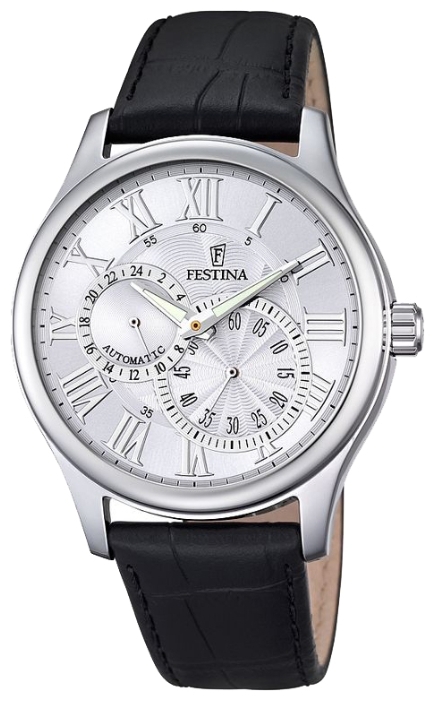 Festina F6848.1 - мужские наручные часы Festina F6848.1 - мужские наручные часыFestina<br><br><br>Бренд: Festina<br>Модель: Festina F6848/1<br>Артикул: F6848.1<br>Вариант артикула: None<br>Коллекция: None<br>Подколлекция: None<br>Страна: Испания<br>Пол: мужские<br>Тип механизма: механические<br>Механизм: M8247<br>Количество камней: 21<br>Автоподзавод: есть<br>Источник энергии: пружинный механизм<br>Срок службы элемента питания: None<br>Дисплей: стрелки<br>Цифры: римские<br>Водозащита: WR 50<br>Противоударные: None<br>Материал корпуса: нерж. сталь<br>Материал браслета: кожа<br>Материал безеля: None<br>Стекло: минеральное<br>Антибликовое покрытие: None<br>Цвет корпуса: None<br>Цвет браслета: None<br>Цвет циферблата: None<br>Цвет безеля: None<br>Размеры: 41x46x12 мм<br>Диаметр: None<br>Диаметр корпуса: None<br>Толщина: None<br>Ширина ремешка: None<br>Вес: None<br>Спорт-функции: None<br>Подсветка: стрелок<br>Вставка: None<br>Отображение даты: None<br>Хронограф: None<br>Таймер: None<br>Термометр: None<br>Хронометр: None<br>GPS: None<br>Радиосинхронизация: None<br>Барометр: None<br>Скелетон: None<br>Дополнительная информация: None<br>Дополнительные функции: None