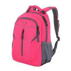 Рюкзак Wenger, цвет розовый/серый, со светоотражающими элементами, 32x15x45 см, 22 л