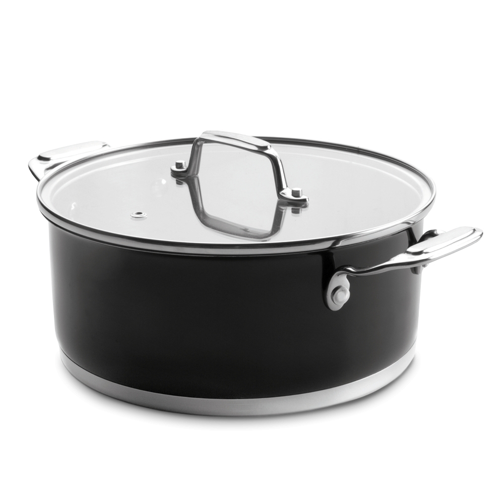 Кастрюля 20см (2,8 л) LACOR Cookware Black арт. 44020 Кастрюля 20см (2,8 л) LACOR Cookware Black арт. 44020Кастрюли<br>Кастрюля 20см (2,8 л) LACOR Cookware Black арт. 44020<br> <br>вид упаковки: подарочнаядиаметр (см): 20.0крышка: естьматериал: нержавеющая стальобъем (л): 2.80покрытие: без покрытияпредметов в наборе (штук): 1ручки: фиксированныестрана: Испаниятип варочной поверхности: все типы поверхностей<br> <br>Серия посуды Cookware Black от испанской компании Lacor — это высокое качество, устойчивость к коррозии, прочность, долговечность и привлекательный дизайн. Все кастрюли этой серии изготовлены из хромоникелевой нержавеющей стали, имеют тройное дно и снабжены массивными крышками из ударопрочного стекла. Такая конструкция позволяет использовать меньшее количество масла и воды в процессе приготовления пищи и обеспечивает максимальное сохранение всех полезных свойств и вкусовых качеств блюд.<br>Посуда серии Cookware Black является экологически чистой, поскольку создана из так называемого «медицинского» металла. Крышка и корпус снабжены надежными ручками из материала с низкой теплопроводностью, что обеспечивает комфортную и безопасную эксплуатацию.<br>Официальный продавец LACOR<br>