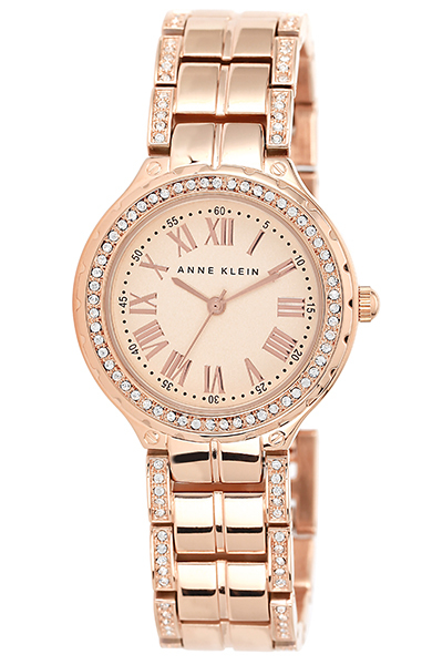 Anne Klein 1506RGRG - женские наручные часы из коллекции Crystal Anne Klein 1506RGRG - женские наручные часы из коллекции CrystalAnne Klein<br><br><br>Бренд: Anne Klein<br>Модель: Anne Klein 1506 RGRG<br>Артикул: 1506RGRG<br>Вариант артикула: None<br>Коллекция: Crystal<br>Подколлекция: None<br>Страна: США<br>Пол: женские<br>Тип механизма: кварцевые<br>Механизм: None<br>Количество камней: None<br>Автоподзавод: None<br>Источник энергии: от батарейки<br>Срок службы элемента питания: None<br>Дисплей: стрелки<br>Цифры: римские<br>Водозащита: WR 20<br>Противоударные: None<br>Материал корпуса: не указан, PVD покрытие (полное)<br>Материал браслета: не указан, PVD покрытие (полное)<br>Материал безеля: None<br>Стекло: минеральное<br>Антибликовое покрытие: None<br>Цвет корпуса: None<br>Цвет браслета: None<br>Цвет циферблата: None<br>Цвет безеля: None<br>Размеры: 32 мм<br>Диаметр: None<br>Диаметр корпуса: None<br>Толщина: None<br>Ширина ремешка: None<br>Вес: None<br>Спорт-функции: None<br>Подсветка: None<br>Вставка: кристаллы Swarovski<br>Отображение даты: None<br>Хронограф: None<br>Таймер: None<br>Термометр: None<br>Хронометр: None<br>GPS: None<br>Радиосинхронизация: None<br>Барометр: None<br>Скелетон: None<br>Дополнительная информация: None<br>Дополнительные функции: None