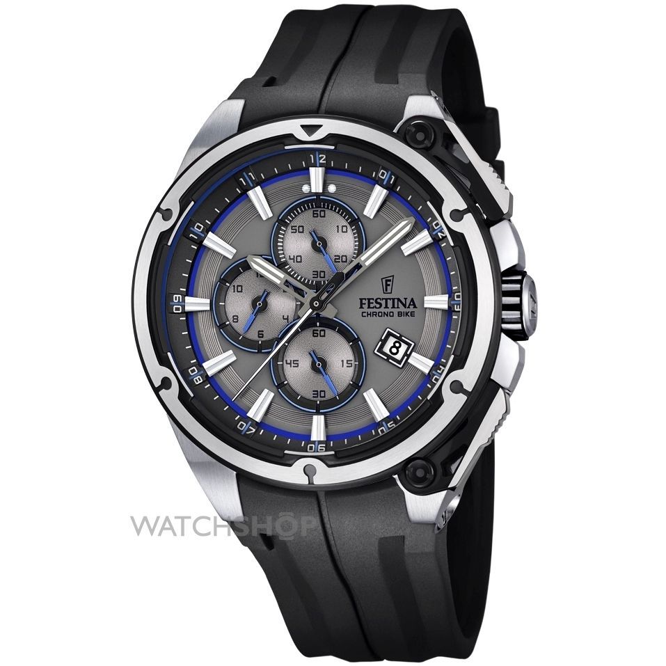 Festina F16882.3 - мужские наручные часы из коллекции Chrono Bike Festina F16882.3 - мужские наручные часы из коллекции Chrono BikeFestina<br><br><br>Бренд: Festina<br>Модель: Festina F16882/3<br>Артикул: F16882.3<br>Вариант артикула: None<br>Коллекция: Chrono Bike<br>Подколлекция: None<br>Страна: Испания<br>Пол: мужские<br>Тип механизма: кварцевые<br>Механизм: M0S1A<br>Количество камней: None<br>Автоподзавод: None<br>Источник энергии: от батарейки<br>Срок службы элемента питания: None<br>Дисплей: стрелки<br>Цифры: арабские<br>Водозащита: WR 100<br>Противоударные: None<br>Материал корпуса: нерж. сталь<br>Материал браслета: каучук<br>Материал безеля: None<br>Стекло: минеральное<br>Антибликовое покрытие: None<br>Цвет корпуса: None<br>Цвет браслета: None<br>Цвет циферблата: None<br>Цвет безеля: None<br>Размеры: 47x60x14 мм<br>Диаметр: None<br>Диаметр корпуса: None<br>Толщина: None<br>Ширина ремешка: None<br>Вес: 126 г<br>Спорт-функции: секундомер<br>Подсветка: стрелок<br>Вставка: None<br>Отображение даты: число<br>Хронограф: есть<br>Таймер: None<br>Термометр: None<br>Хронометр: None<br>GPS: None<br>Радиосинхронизация: None<br>Барометр: None<br>Скелетон: None<br>Дополнительная информация: None<br>Дополнительные функции: None