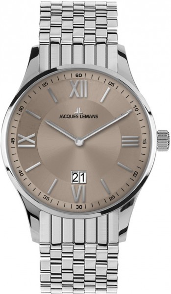 Jacques Lemans 1-1845K - мужские наручные часы из коллекции London Jacques Lemans 1-1845K - мужские наручные часы из коллекции LondonJacques Lemans<br><br><br>Бренд: Jacques Lemans<br>Модель: Jacques Lemans 1-1845K<br>Артикул: 1-1845K<br>Вариант артикула: None<br>Коллекция: London<br>Подколлекция: None<br>Страна: Австрия<br>Пол: мужские<br>Тип механизма: кварцевые<br>Механизм: None<br>Количество камней: None<br>Автоподзавод: None<br>Источник энергии: от батарейки<br>Срок службы элемента питания: None<br>Дисплей: стрелки<br>Цифры: римские<br>Водозащита: WR 100<br>Противоударные: None<br>Материал корпуса: нерж. сталь<br>Материал браслета: нерж. сталь<br>Материал безеля: None<br>Стекло: минеральное<br>Антибликовое покрытие: None<br>Цвет корпуса: None<br>Цвет браслета: None<br>Цвет циферблата: None<br>Цвет безеля: None<br>Размеры: 40 мм<br>Диаметр: None<br>Диаметр корпуса: None<br>Толщина: None<br>Ширина ремешка: None<br>Вес: None<br>Спорт-функции: None<br>Подсветка: None<br>Вставка: None<br>Отображение даты: число<br>Хронограф: None<br>Таймер: None<br>Термометр: None<br>Хронометр: None<br>GPS: None<br>Радиосинхронизация: None<br>Барометр: None<br>Скелетон: None<br>Дополнительная информация: None<br>Дополнительные функции: None