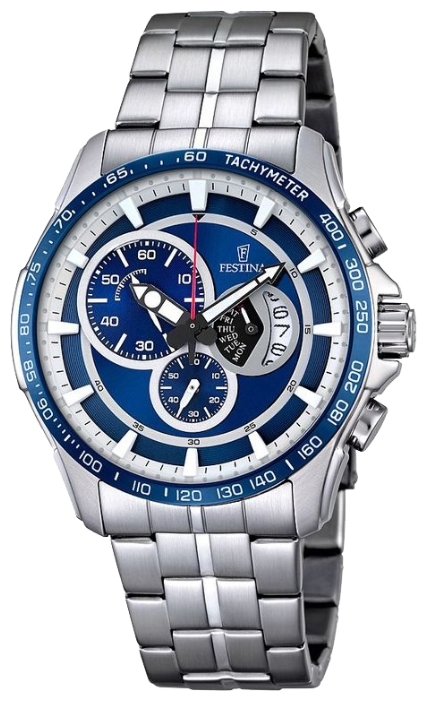 Festina F6850.2 - мужские наручные часы Festina F6850.2 - мужские наручные часыFestina<br><br><br>Бренд: Festina<br>Модель: Festina F6850/2<br>Артикул: F6850.2<br>Вариант артикула: None<br>Коллекция: None<br>Подколлекция: None<br>Страна: Испания<br>Пол: мужские<br>Тип механизма: кварцевые<br>Механизм: MFS60<br>Количество камней: None<br>Автоподзавод: None<br>Источник энергии: от батарейки<br>Срок службы элемента питания: None<br>Дисплей: стрелки<br>Цифры: отсутствуют<br>Водозащита: WR 100<br>Противоударные: None<br>Материал корпуса: нерж. сталь, частичное покрытие корпуса<br>Материал браслета: нерж. сталь<br>Материал безеля: None<br>Стекло: минеральное<br>Антибликовое покрытие: None<br>Цвет корпуса: None<br>Цвет браслета: None<br>Цвет циферблата: None<br>Цвет безеля: None<br>Размеры: 42x47x14 мм<br>Диаметр: None<br>Диаметр корпуса: None<br>Толщина: None<br>Ширина ремешка: None<br>Вес: None<br>Спорт-функции: секундомер<br>Подсветка: стрелок<br>Вставка: None<br>Отображение даты: число, день недели<br>Хронограф: есть<br>Таймер: None<br>Термометр: None<br>Хронометр: None<br>GPS: None<br>Радиосинхронизация: None<br>Барометр: None<br>Скелетон: None<br>Дополнительная информация: None<br>Дополнительные функции: None