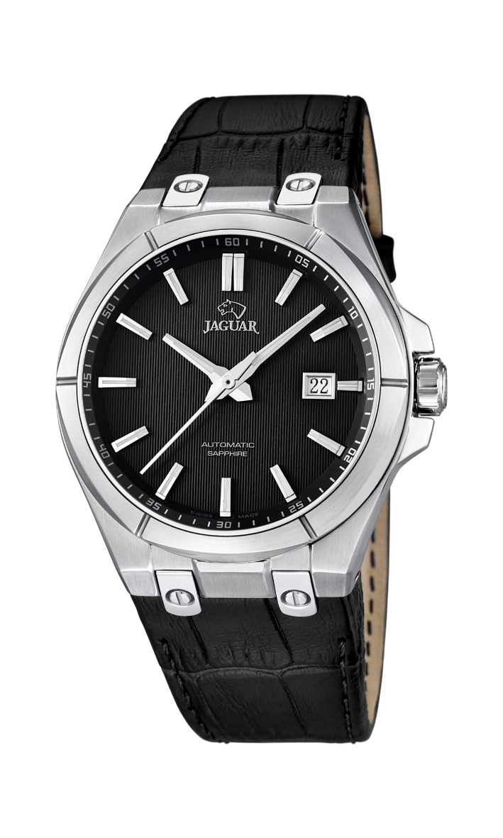 Jaguar J670_3 - мужские наручные часы Jaguar J670_3 - мужские наручные часыJaguar<br><br><br>Бренд: Jaguar<br>Модель: Jaguar J670_3<br>Артикул: J670_3<br>Вариант артикула: None<br>Коллекция: None<br>Подколлекция: None<br>Страна: Швейцария<br>Пол: мужские<br>Тип механизма: механические<br>Механизм: None<br>Количество камней: None<br>Автоподзавод: есть<br>Источник энергии: пружинный механизм<br>Срок службы элемента питания: None<br>Дисплей: стрелки<br>Цифры: отсутствуют<br>Водозащита: WR 100<br>Противоударные: None<br>Материал корпуса: нерж. сталь<br>Материал браслета: кожа<br>Материал безеля: None<br>Стекло: сапфировое<br>Антибликовое покрытие: None<br>Цвет корпуса: None<br>Цвет браслета: None<br>Цвет циферблата: None<br>Цвет безеля: None<br>Размеры: 44x11 мм<br>Диаметр: None<br>Диаметр корпуса: None<br>Толщина: None<br>Ширина ремешка: None<br>Вес: None<br>Спорт-функции: None<br>Подсветка: стрелок<br>Вставка: None<br>Отображение даты: число<br>Хронограф: None<br>Таймер: None<br>Термометр: None<br>Хронометр: None<br>GPS: None<br>Радиосинхронизация: None<br>Барометр: None<br>Скелетон: None<br>Дополнительная информация: None<br>Дополнительные функции: None