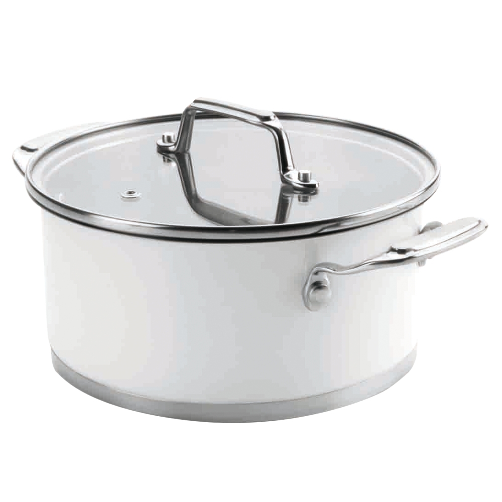 Кастрюля 16см (1,6 л) LACOR Cookware White арт. 43016 Кастрюля 16см (1,6 л) LACOR Cookware White арт. 43016Кастрюли<br>Кастрюля 16см (1,6 л) LACOR Cookware White арт. 43016<br> <br>вид упаковки: подарочнаявысота (см): 8.0диаметр (см): 16.0крышка: естьматериал: нержавеющая стальобъем (л): 1.60покрытие: без покрытияпредметов в наборе (штук): 1ручки: фиксированныестрана: Испаниятип варочной поверхности: все типы поверхностей, кроме духовки<br> <br>Посуда серии Cookware White испанского производителя Lacor привлекает внимание изяществом линий и строгостью традиционных форм. Кастрюли, сотейники и ковши из высококачественной нержавеющей стали отлично подходят для ежедневного использования. Элегантность посуды подчеркивает матовое белое покрытие, оттеняемое блестящими ручками и окантовкой на стеклянной крышке. <br>Благодаря уникальному устройству тройного дна в ней можно готовить с минимальным добавлением масла или вовсе без него, а также без воды. Такая конструкция гарантирует равномерное распределение тепла по всей площади дна, что сохраняет максимальное количество питательных и полезных свойств в готовящихся продуктах.<br>