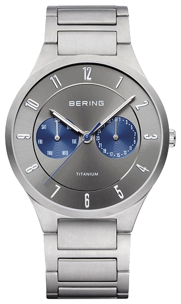 Bering 11539-777 - мужские наручные часы Bering 11539-777 - мужские наручные часыBering<br>мужские, сапфировое стекло, корпус из титана, браслет из титана, циферблат серого цвета, multifunction<br><br>Бренд: Bering<br>Модель: Bering 11539-777<br>Артикул: 11539-777<br>Вариант артикула: ber-11539-777<br>Коллекция: None<br>Подколлекция: None<br>Страна: Дания<br>Пол: мужские<br>Тип механизма: кварцевые<br>Механизм: None<br>Количество камней: None<br>Автоподзавод: None<br>Источник энергии: от батарейки<br>Срок службы элемента питания: None<br>Дисплей: стрелки<br>Цифры: арабские<br>Водозащита: WR 100<br>Противоударные: None<br>Материал корпуса: титан<br>Материал браслета: титан<br>Материал безеля: None<br>Стекло: сапфировое<br>Антибликовое покрытие: None<br>Цвет корпуса: None<br>Цвет браслета: None<br>Цвет циферблата: None<br>Цвет безеля: None<br>Размеры: 39 мм<br>Диаметр: None<br>Диаметр корпуса: None<br>Толщина: None<br>Ширина ремешка: None<br>Вес: None<br>Спорт-функции: None<br>Подсветка: стрелок<br>Вставка: None<br>Отображение даты: число, день недели<br>Хронограф: None<br>Таймер: None<br>Термометр: None<br>Хронометр: None<br>GPS: None<br>Радиосинхронизация: None<br>Барометр: None<br>Скелетон: None<br>Дополнительная информация: None<br>Дополнительные функции: None