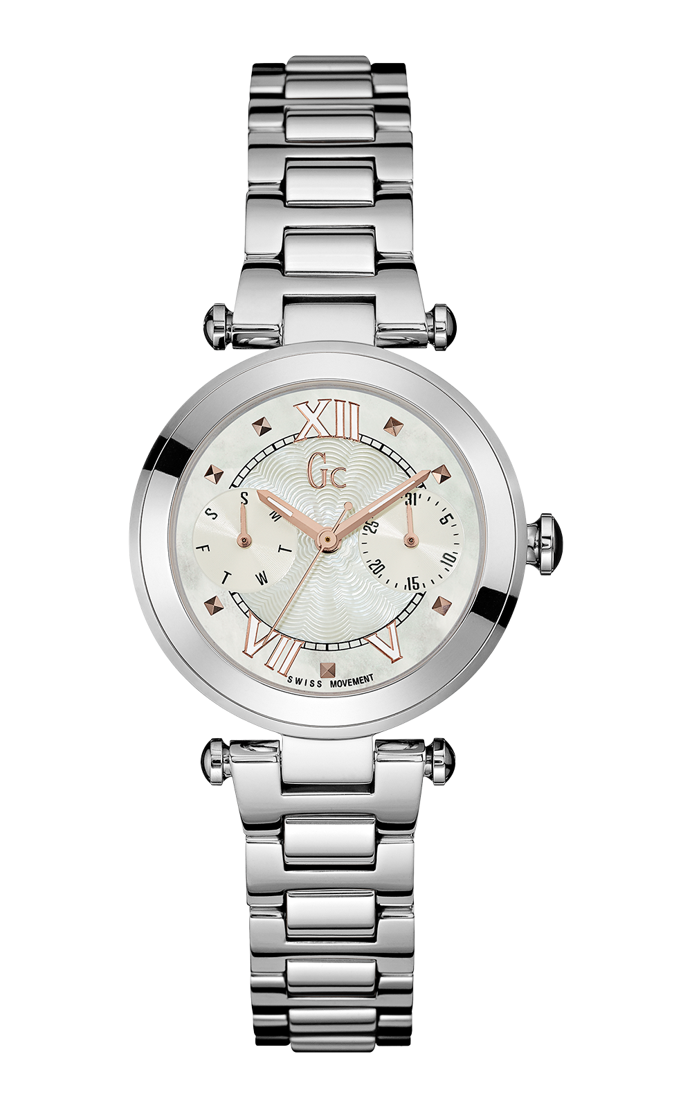 Gc Y06010L1 - женские наручные часы Gc Y06010L1 - женские наручные часыGc<br><br><br>Бренд: Gc<br>Модель: Gc Y06010L1<br>Артикул: Y06010L1<br>Вариант артикула: None<br>Коллекция: None<br>Подколлекция: None<br>Страна: Швейцария<br>Пол: женские<br>Тип механизма: кварцевые<br>Механизм: Ronda 706<br>Количество камней: None<br>Автоподзавод: None<br>Источник энергии: от батарейки<br>Срок службы элемента питания: None<br>Дисплей: стрелки<br>Цифры: римские<br>Водозащита: WR 100<br>Противоударные: None<br>Материал корпуса: нерж. сталь<br>Материал браслета: нерж. сталь<br>Материал безеля: None<br>Стекло: минеральное<br>Антибликовое покрытие: None<br>Цвет корпуса: None<br>Цвет браслета: серебро<br>Цвет циферблата: белый<br>Цвет безеля: None<br>Размеры: 32x9.5 мм<br>Диаметр: None<br>Диаметр корпуса: 32 мм<br>Толщина: 10 мм<br>Ширина ремешка: None<br>Вес: None<br>Спорт-функции: None<br>Подсветка: стрелок<br>Вставка: None<br>Отображение даты: число, день недели<br>Хронограф: None<br>Таймер: None<br>Термометр: None<br>Хронометр: None<br>GPS: None<br>Радиосинхронизация: None<br>Барометр: None<br>Скелетон: None<br>Дополнительная информация: None<br>Дополнительные функции: None