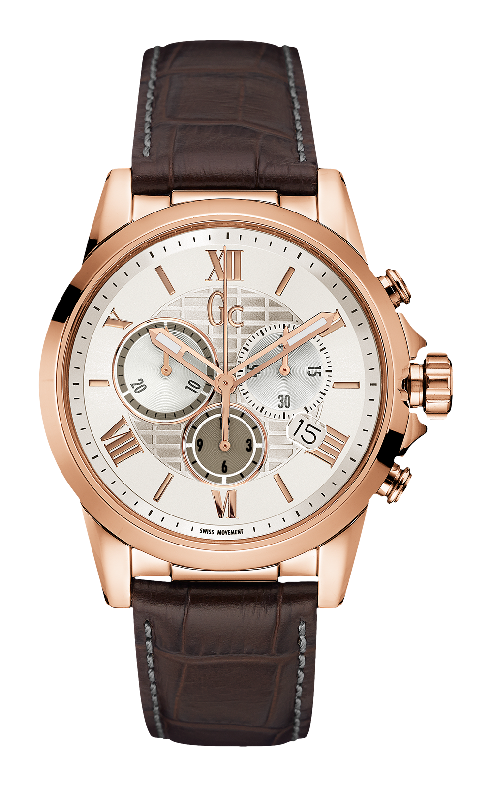 Gc Y08006G1 - мужские наручные часы Gc Y08006G1 - мужские наручные часыGc<br><br><br>Бренд: Gc<br>Модель: Gc Y08006G1<br>Артикул: Y08006G1<br>Вариант артикула: None<br>Коллекция: None<br>Подколлекция: None<br>Страна: Швейцария<br>Пол: мужские<br>Тип механизма: кварцевые<br>Механизм: None<br>Количество камней: None<br>Автоподзавод: None<br>Источник энергии: от батарейки<br>Срок службы элемента питания: None<br>Дисплей: стрелки<br>Цифры: римские<br>Водозащита: WR 100<br>Противоударные: None<br>Материал корпуса: нерж. сталь, покрытие: позолота (полное)<br>Материал браслета: кожа (не указан)<br>Материал безеля: None<br>Стекло: минеральное<br>Антибликовое покрытие: None<br>Цвет корпуса: None<br>Цвет браслета: None<br>Цвет циферблата: None<br>Цвет безеля: None<br>Размеры: 42x11 мм<br>Диаметр: None<br>Диаметр корпуса: None<br>Толщина: None<br>Ширина ремешка: None<br>Вес: None<br>Спорт-функции: None<br>Подсветка: стрелок<br>Вставка: None<br>Отображение даты: число<br>Хронограф: есть<br>Таймер: None<br>Термометр: None<br>Хронометр: None<br>GPS: None<br>Радиосинхронизация: None<br>Барометр: None<br>Скелетон: None<br>Дополнительная информация: None<br>Дополнительные функции: вибросигнал