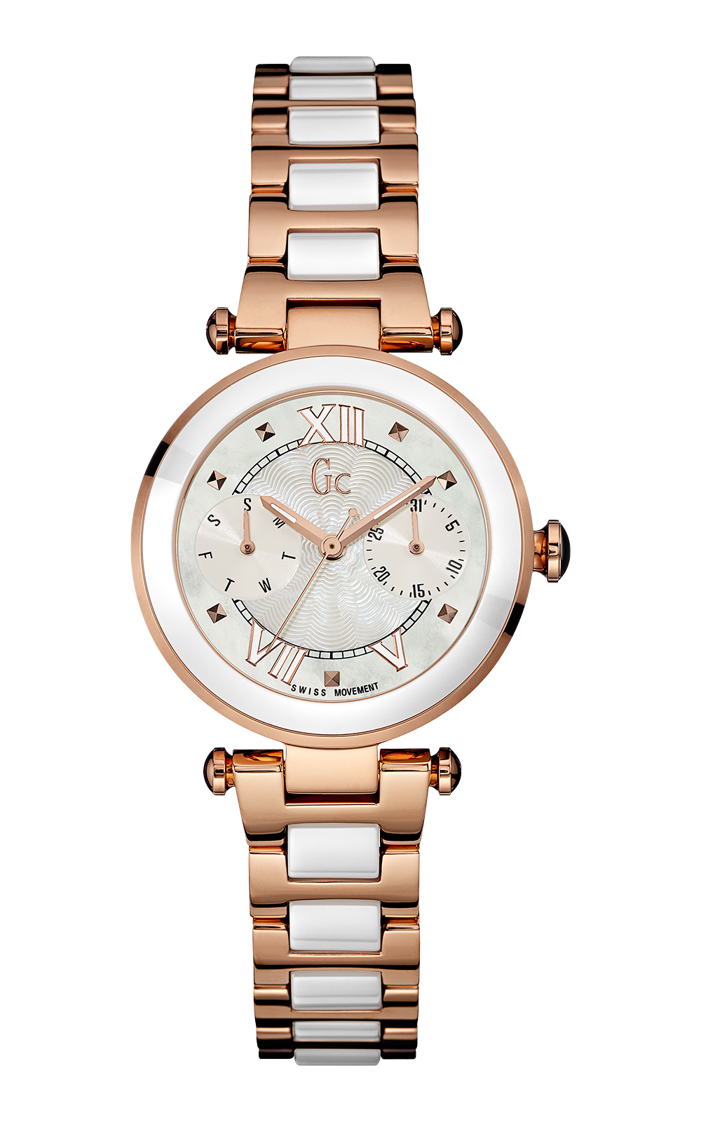 Gc Y06004L1 - женские наручные часы из коллекции Sport Chic Gc Y06004L1 - женские наручные часы из коллекции Sport ChicGc<br><br><br>Бренд: Gc<br>Модель: Gc Y06004L1<br>Артикул: Y06004L1<br>Вариант артикула: None<br>Коллекция: Sport Chic<br>Подколлекция: None<br>Страна: Швейцария<br>Пол: женские<br>Тип механизма: кварцевые<br>Механизм: None<br>Количество камней: None<br>Автоподзавод: None<br>Источник энергии: от батарейки<br>Срок службы элемента питания: None<br>Дисплей: стрелки<br>Цифры: римские<br>Водозащита: WR 100<br>Противоударные: None<br>Материал корпуса: нерж. сталь, PVD покрытие (полное)<br>Материал браслета: нерж. сталь, PVD покрытие (полное)<br>Материал безеля: None<br>Стекло: минеральное<br>Антибликовое покрытие: None<br>Цвет корпуса: None<br>Цвет браслета: None<br>Цвет циферблата: белый<br>Цвет безеля: None<br>Размеры: 32x9.9 мм<br>Диаметр: None<br>Диаметр корпуса: 32 мм<br>Толщина: 10 мм<br>Ширина ремешка: None<br>Вес: None<br>Спорт-функции: None<br>Подсветка: стрелок<br>Вставка: None<br>Отображение даты: число, день недели<br>Хронограф: None<br>Таймер: None<br>Термометр: None<br>Хронометр: None<br>GPS: None<br>Радиосинхронизация: None<br>Барометр: None<br>Скелетон: None<br>Дополнительная информация: None<br>Дополнительные функции: None