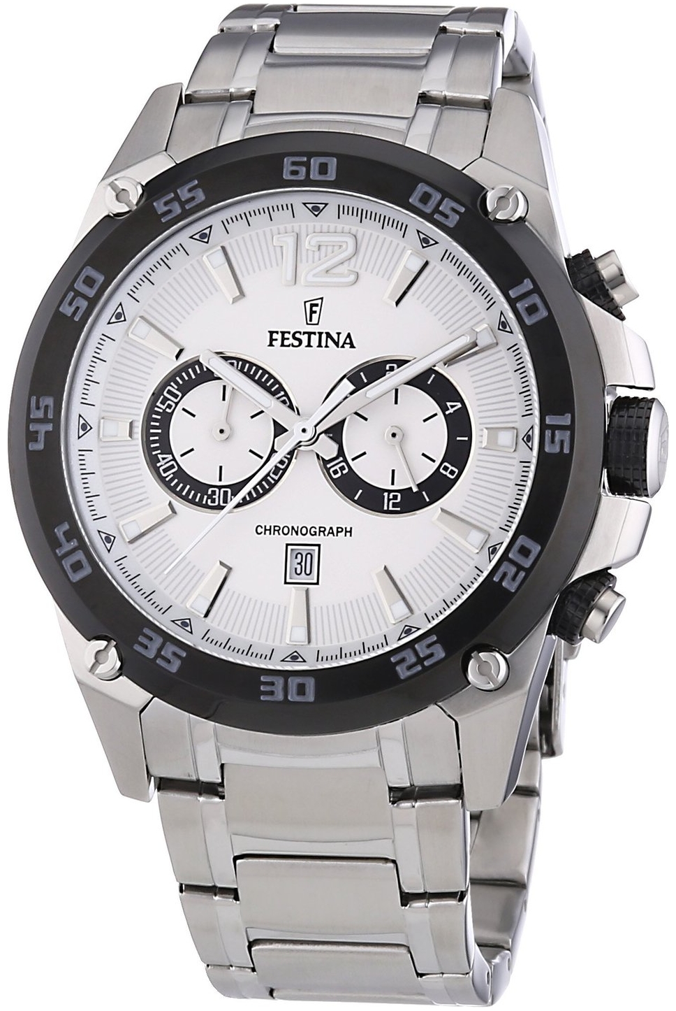 Festina F16680.1 - мужские наручные часы из коллекции Crono Acero Sin Alarma Festina F16680.1 - мужские наручные часы из коллекции Crono Acero Sin AlarmaFestina<br><br><br>Бренд: Festina<br>Модель: Festina F16680/1<br>Артикул: F16680.1<br>Вариант артикула: None<br>Коллекция: Crono Acero Sin Alarma<br>Подколлекция: None<br>Страна: Испания<br>Пол: мужские<br>Тип механизма: кварцевые<br>Механизм: Miyota 0S21<br>Количество камней: None<br>Автоподзавод: None<br>Источник энергии: от батарейки<br>Срок службы элемента питания: None<br>Дисплей: стрелки<br>Цифры: арабские<br>Водозащита: WR 100<br>Противоударные: None<br>Материал корпуса: нерж. сталь<br>Материал браслета: нерж. сталь<br>Материал безеля: None<br>Стекло: минеральное<br>Антибликовое покрытие: None<br>Цвет корпуса: None<br>Цвет браслета: None<br>Цвет циферблата: None<br>Цвет безеля: None<br>Размеры: 48x14 мм<br>Диаметр: None<br>Диаметр корпуса: None<br>Толщина: None<br>Ширина ремешка: None<br>Вес: 185 г<br>Спорт-функции: секундомер<br>Подсветка: стрелок<br>Вставка: None<br>Отображение даты: число<br>Хронограф: есть<br>Таймер: None<br>Термометр: None<br>Хронометр: None<br>GPS: None<br>Радиосинхронизация: None<br>Барометр: None<br>Скелетон: None<br>Дополнительная информация: None<br>Дополнительные функции: None