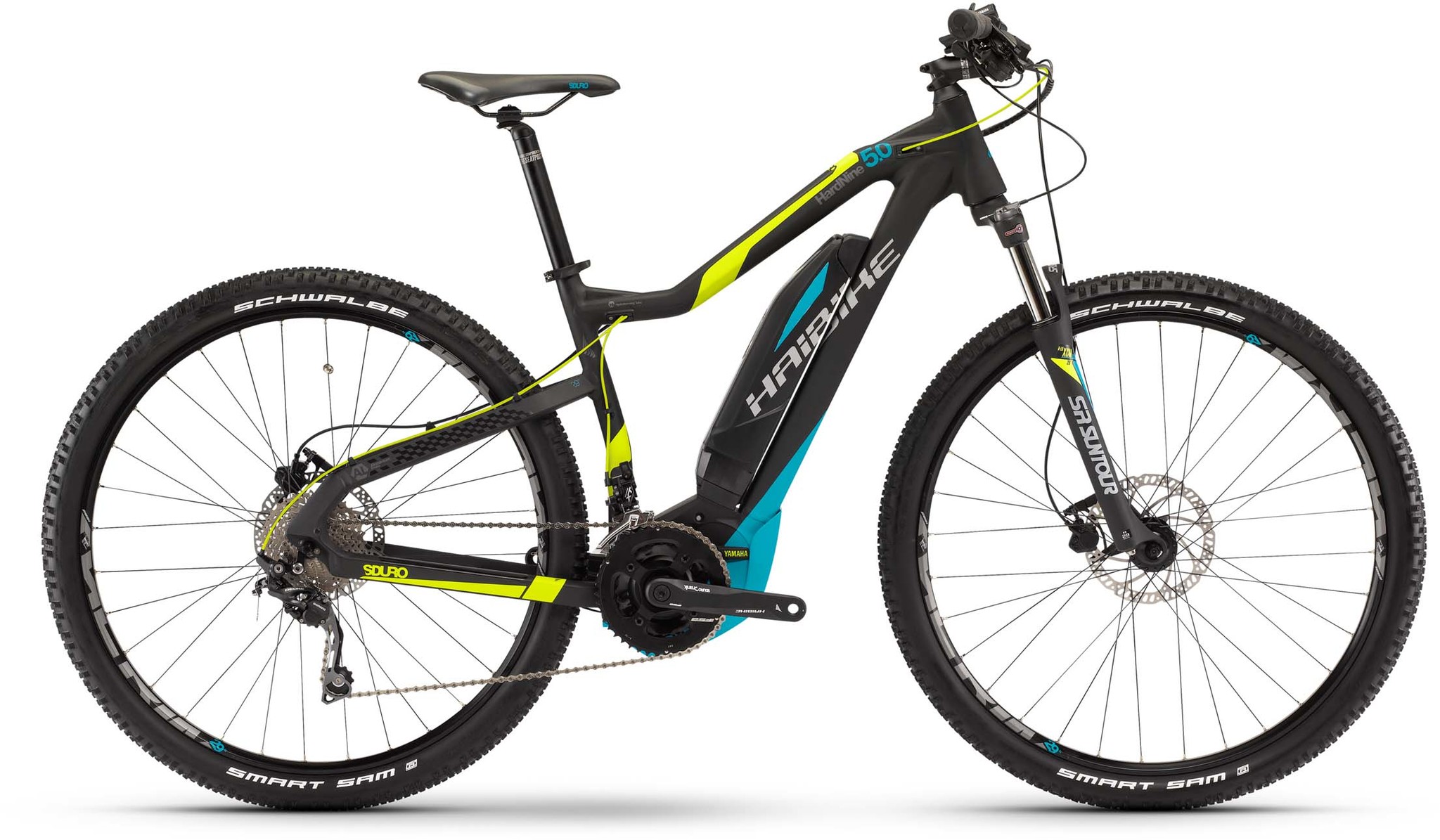 Haibike Sduro Hard Nine 5.0 400Wh (2017) Haibike Sduro Hard Nine 5.0 400Wh (2017)Мужские<br>Двухподвесный велосипед Haibike Sduro HardNine 5.0 400Wh 20-Sp Deore покорит ваше сердце, если вы ищете профессиональную модель для агрессивного катания в экстремальных условиях. Амортизационная вилка SR Suntour XCM RL-DS Remote Lockout, Stahlfede пружинно-масляного типа с ходом 100 мм. Надежная рама выполнена из алюминия, благодаря чему максимально снижается вес велосипеда. Профессиональные покрышки Schwalbe Smart Sam не подведут на сыпучем грунте, а надежная система дисковых гидравлических тормозов сработает своевременно в любых условиях, обеспечивая вашу безопасность.<br>