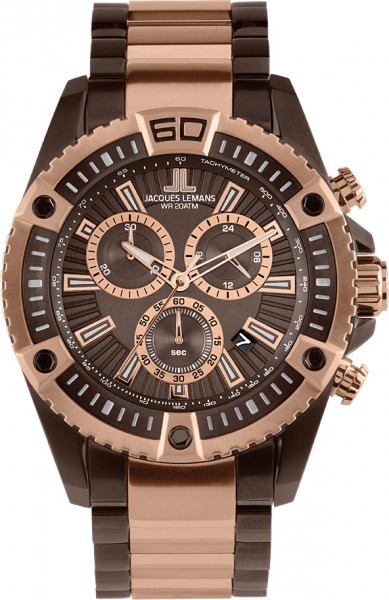 Jacques Lemans 1-1805L - мужские наручные часы Jacques Lemans 1-1805L - мужские наручные часыJacques Lemans<br><br><br>Бренд: Jacques Lemans<br>Модель: Jacques Lemans 1-1805L<br>Артикул: 1-1805L<br>Вариант артикула: None<br>Коллекция: None<br>Подколлекция: None<br>Страна: Австрия<br>Пол: мужские<br>Тип механизма: кварцевые<br>Механизм: None<br>Количество камней: None<br>Автоподзавод: None<br>Источник энергии: от батарейки<br>Срок службы элемента питания: None<br>Дисплей: стрелки<br>Цифры: отсутствуют<br>Водозащита: WR 20<br>Противоударные: None<br>Материал корпуса: нерж. сталь, IP покрытие (полное)<br>Материал браслета: нерж. сталь, IP покрытие (полное)<br>Материал безеля: None<br>Стекло: Crystex<br>Антибликовое покрытие: None<br>Цвет корпуса: None<br>Цвет браслета: None<br>Цвет циферблата: None<br>Цвет безеля: None<br>Размеры: 46 мм<br>Диаметр: None<br>Диаметр корпуса: None<br>Толщина: None<br>Ширина ремешка: None<br>Вес: None<br>Спорт-функции: секундомер<br>Подсветка: стрелок<br>Вставка: None<br>Отображение даты: число<br>Хронограф: есть<br>Таймер: None<br>Термометр: None<br>Хронометр: None<br>GPS: None<br>Радиосинхронизация: None<br>Барометр: None<br>Скелетон: None<br>Дополнительная информация: None<br>Дополнительные функции: None